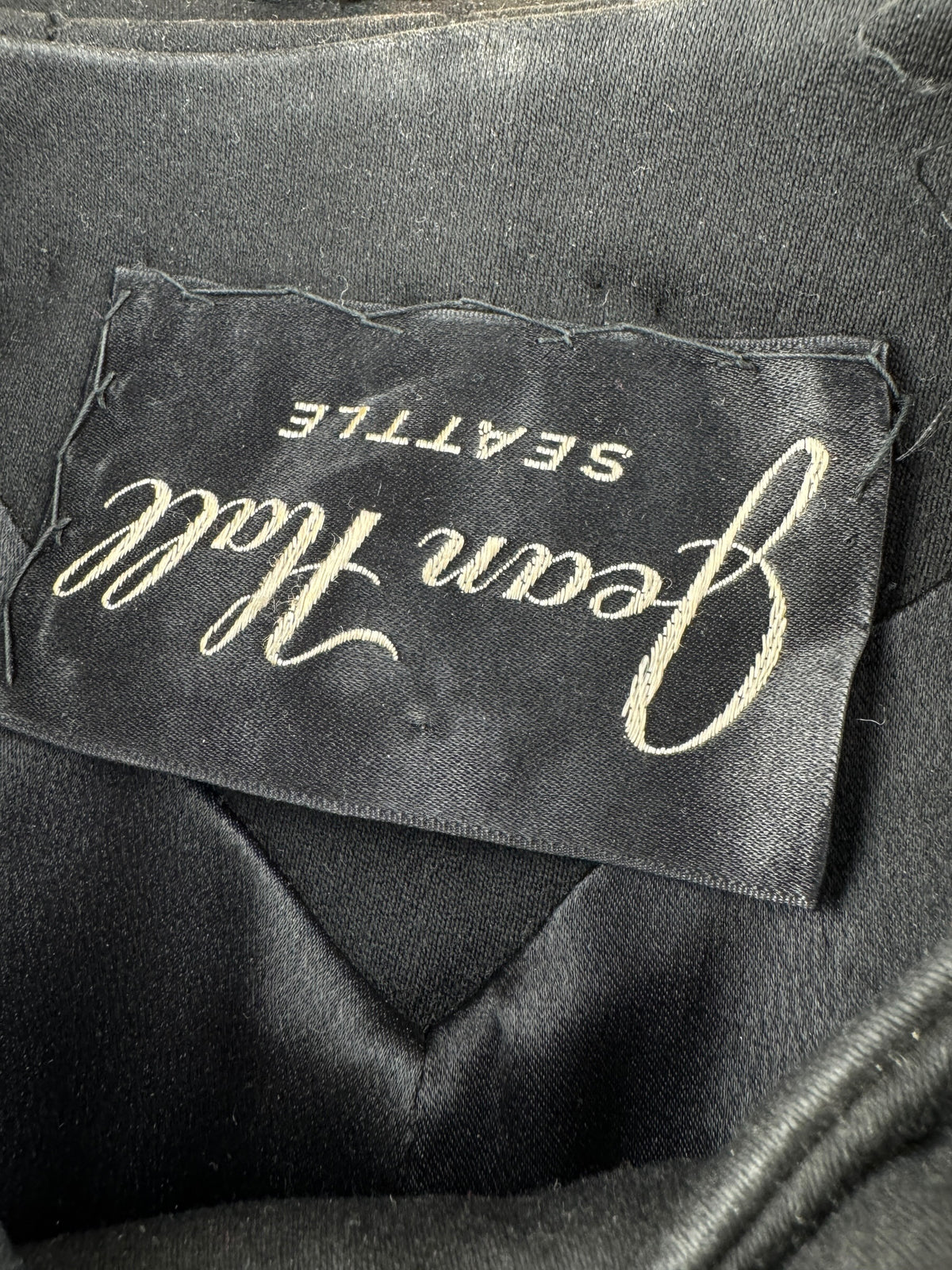 Tag on Vintage Black Swing Coat SZ M