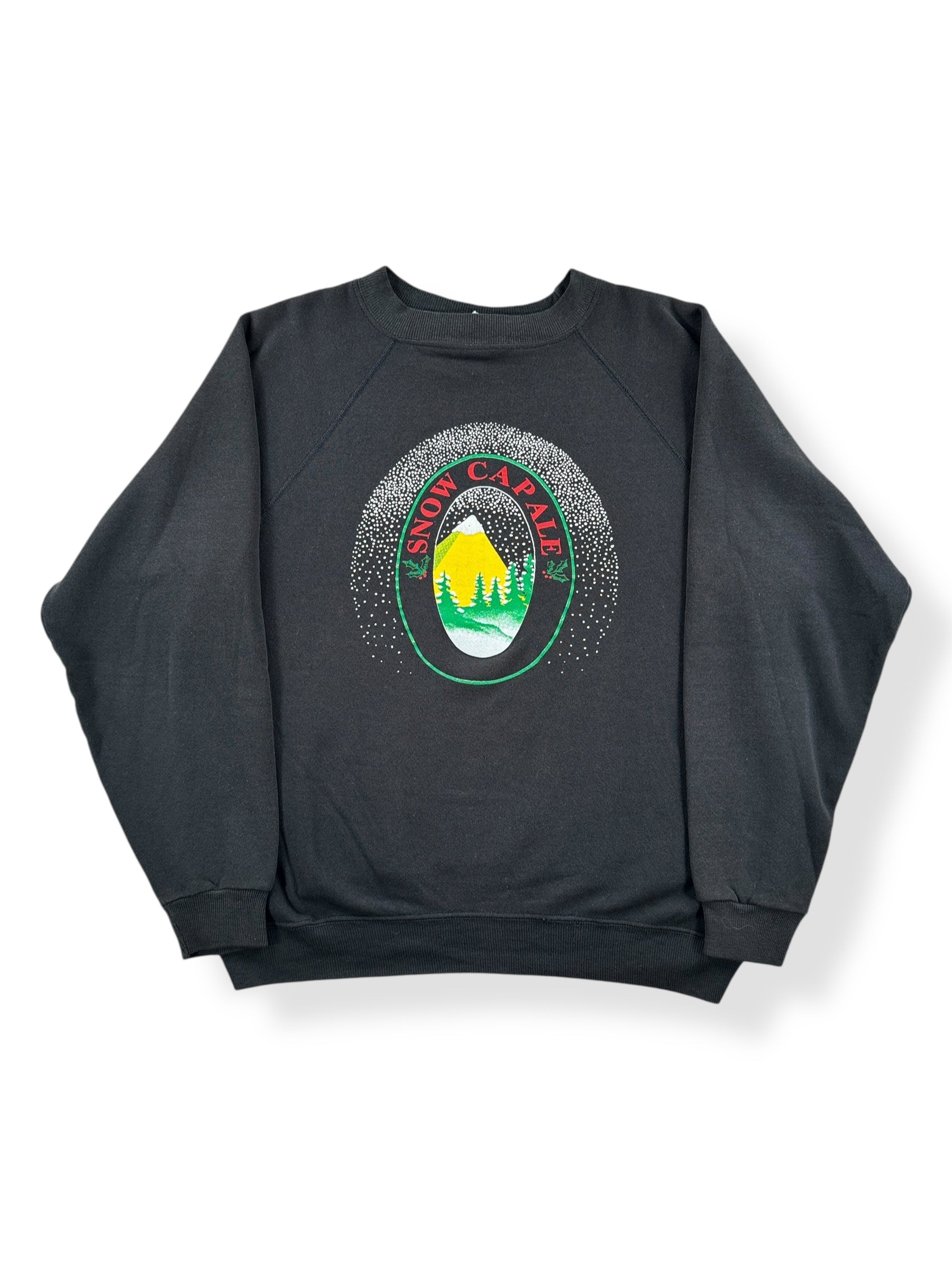 Front of Vintage Festive Snowcap Ale Crewneck SZ L