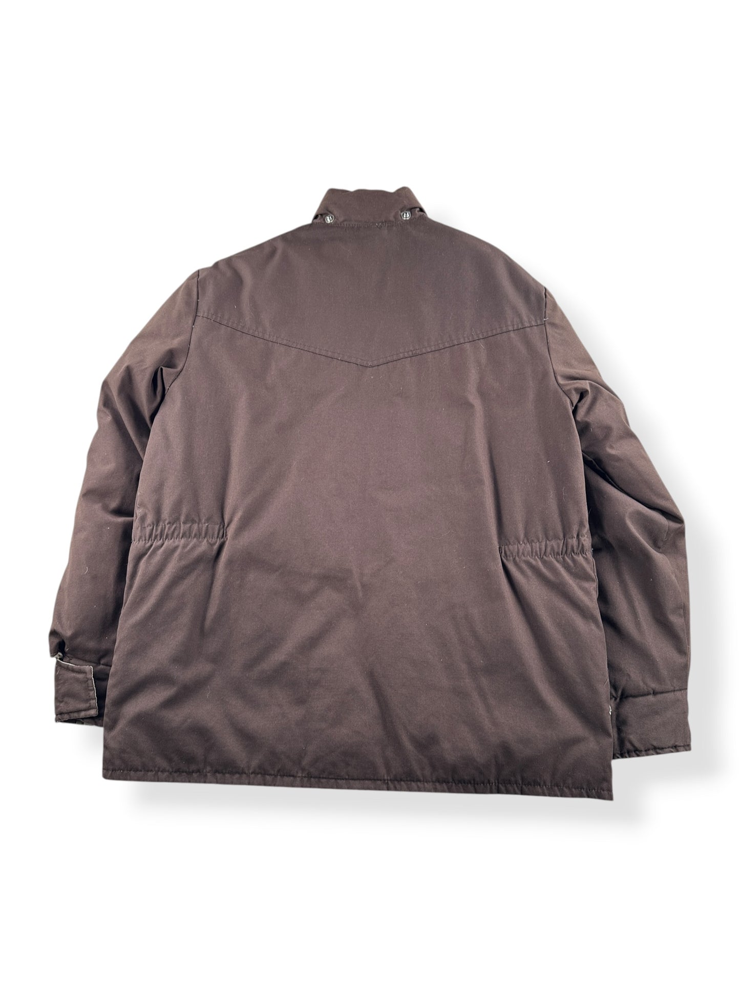 Back of Vintage Reversible Brown Puffer Jacket SZ M