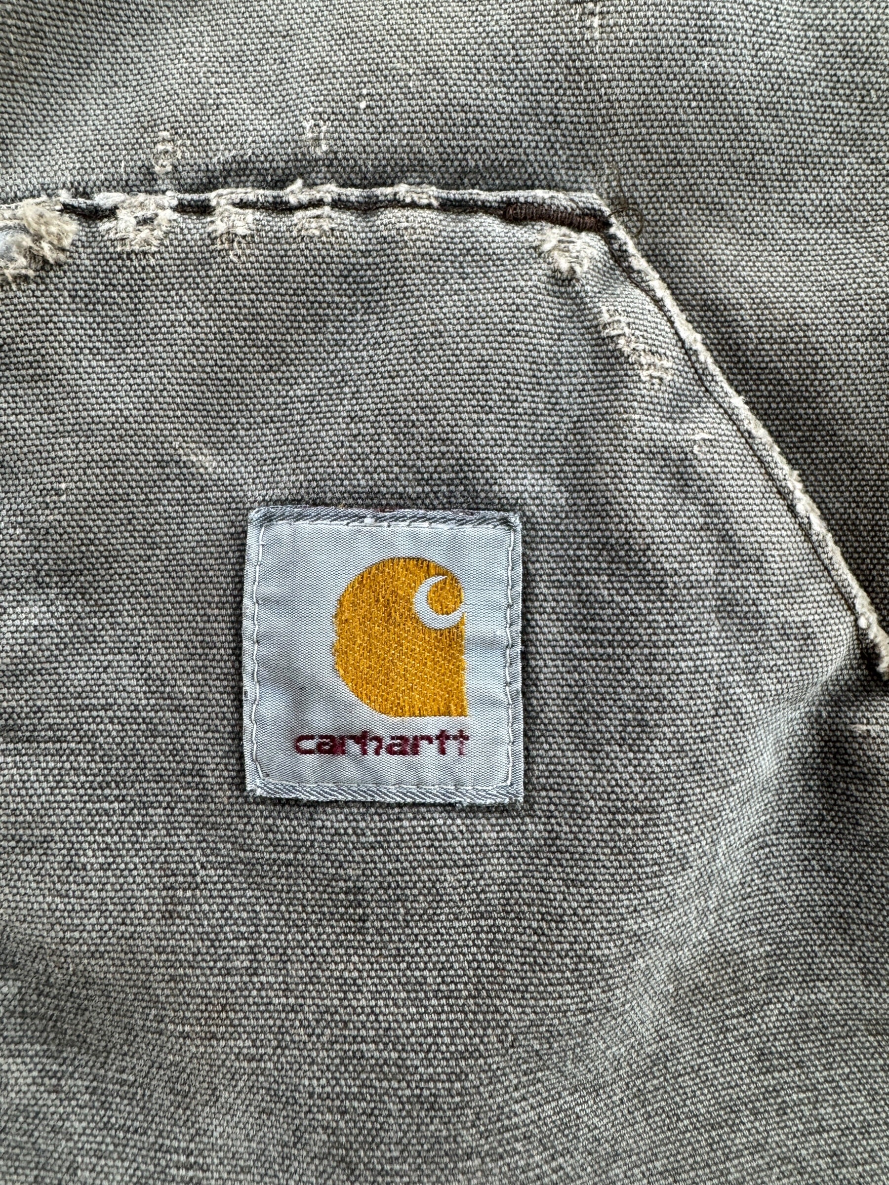 Label on Vintage Thrashed Carhartt Vest SZ XL
