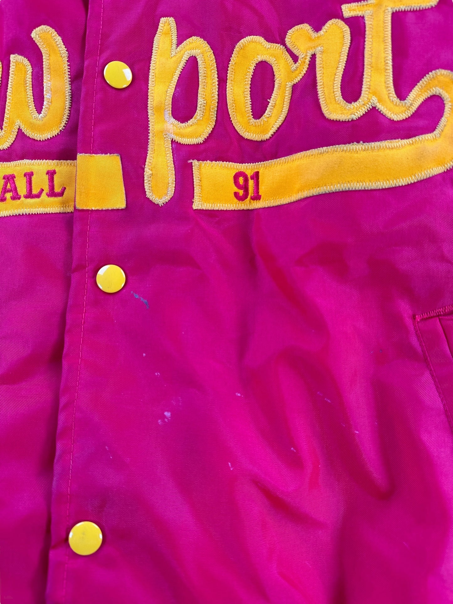 Stains on Vintage Newport Football Jacket SZ L