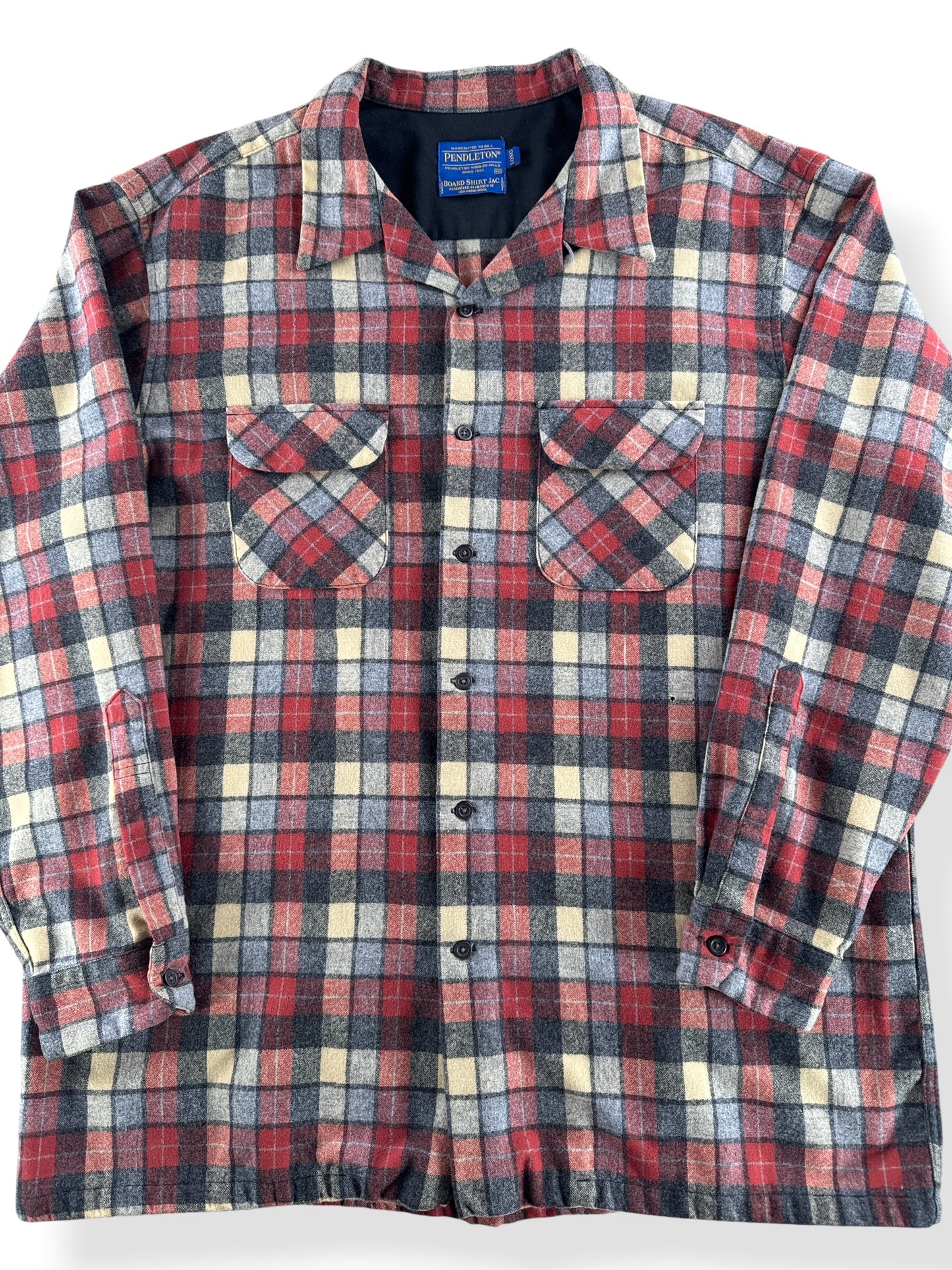 Front Close Up of Pendleton Lodge Board Shirt Jac SZ XXL Long