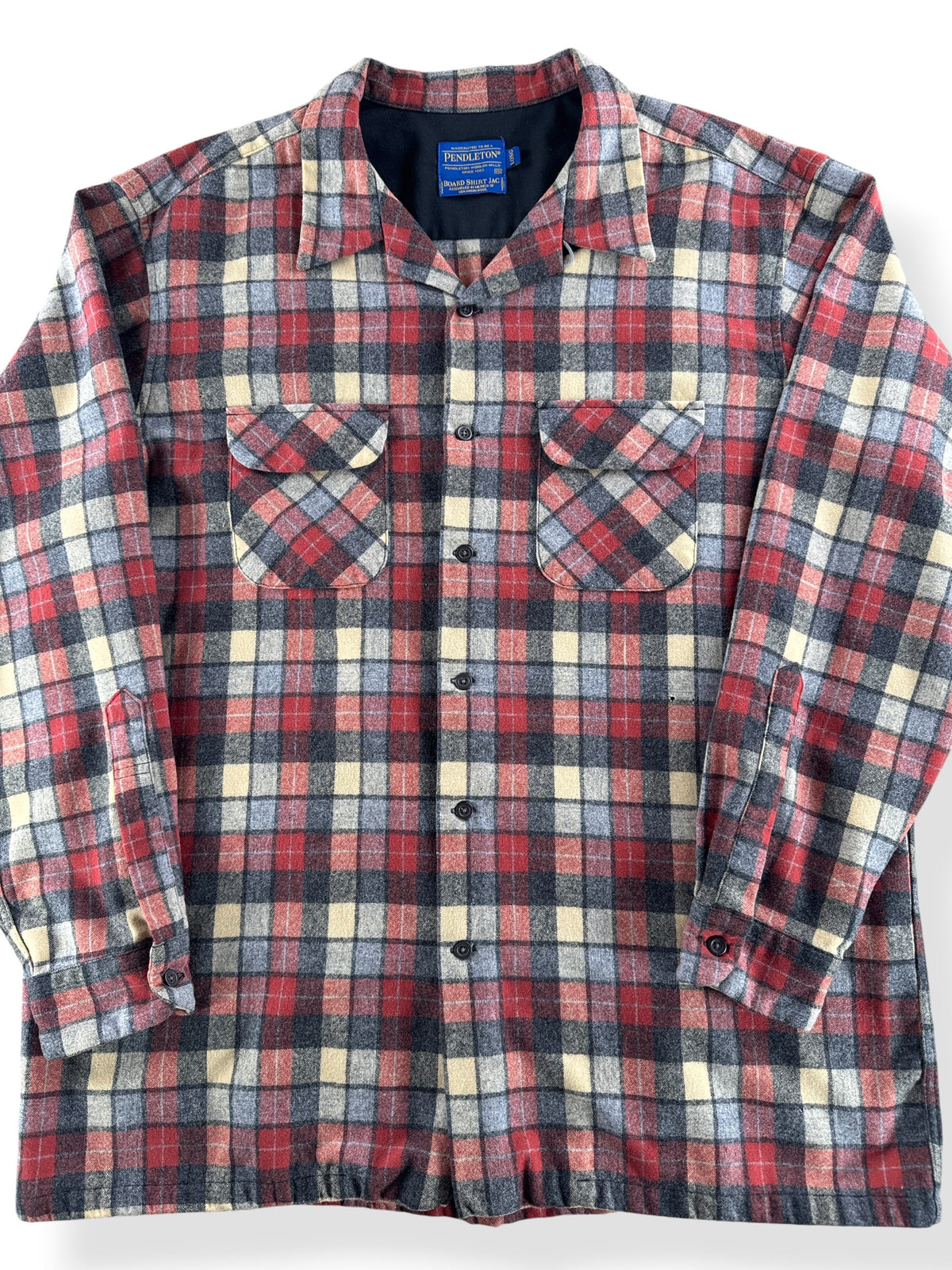 Front Close Up of Pendleton Lodge Board Shirt Jac SZ XXL Long
