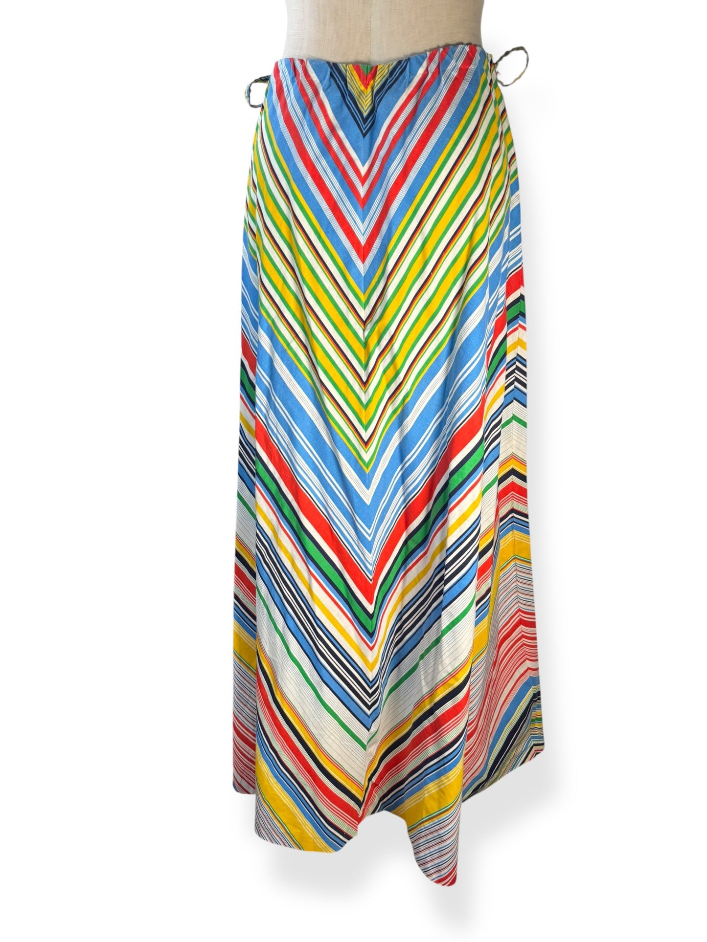 1970s Chevron Striped Skirt M
