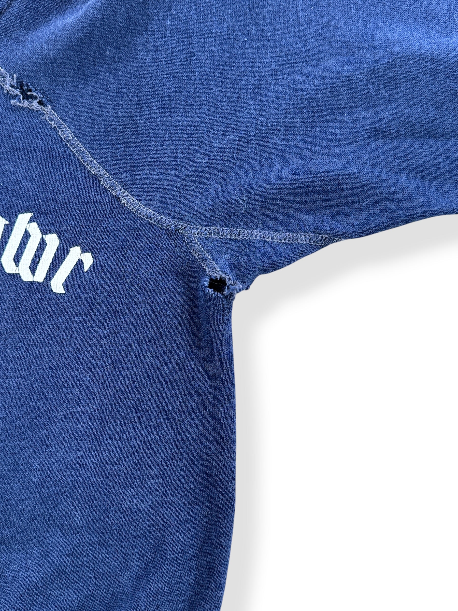 Damage on armpit gusset of Vintage Kids Bryn Mawr College Crewneck - AS IS