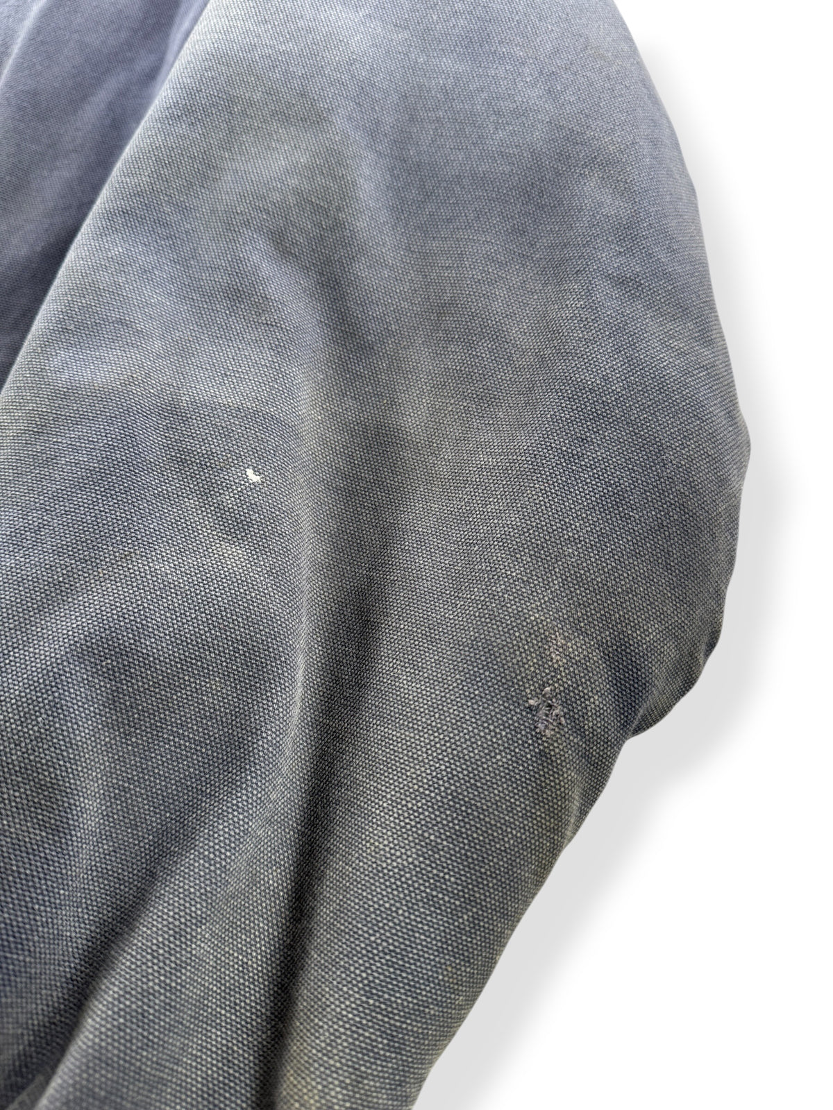 Ware on sleeve of Vintage Holloway Navy Work Jacket SZ L
