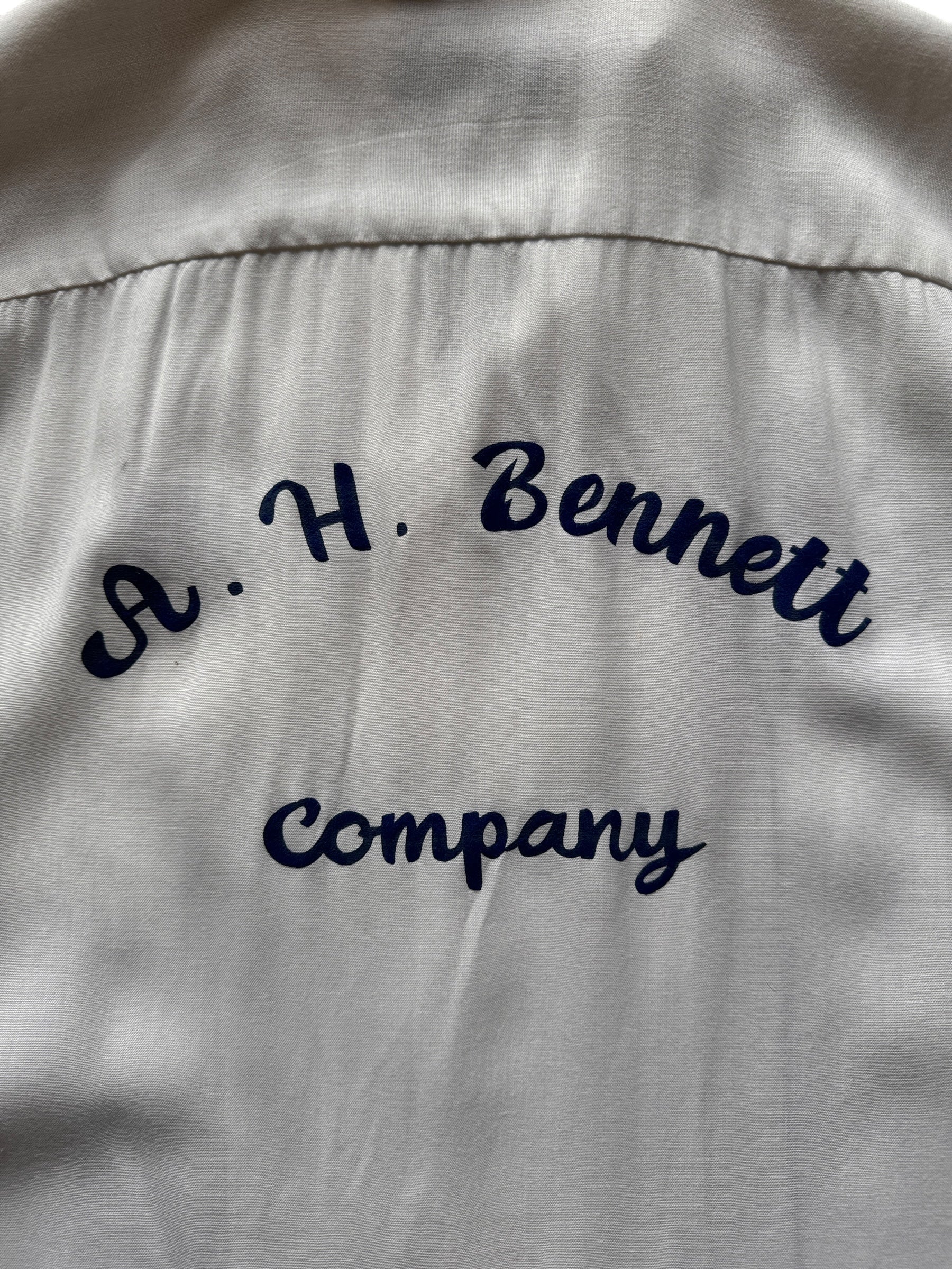 Back of Vintage A.H. Bennett Bowling Shirt SZ L