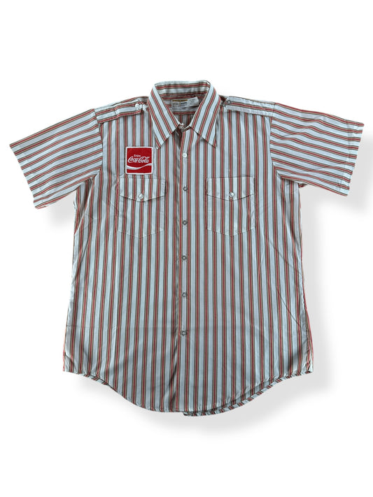Front of Vintage Coca-Cola Short Sleeve Work Shirt SZ L
