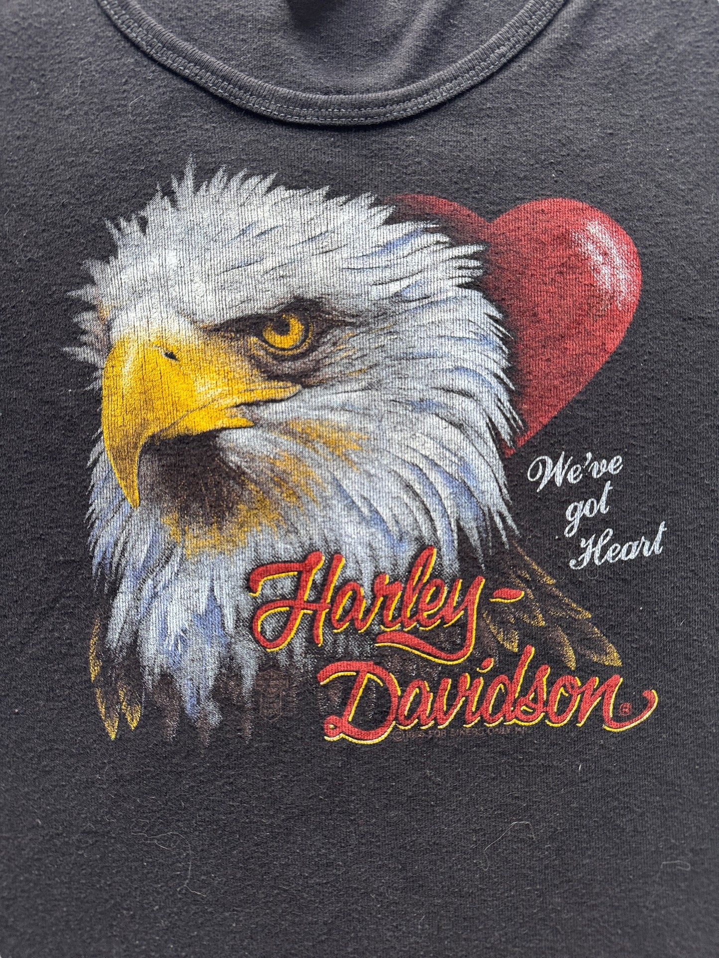 Front Graphic of Ladies Harley Davidson of Ft Lauderdale We've Got Heart Tee SZ L