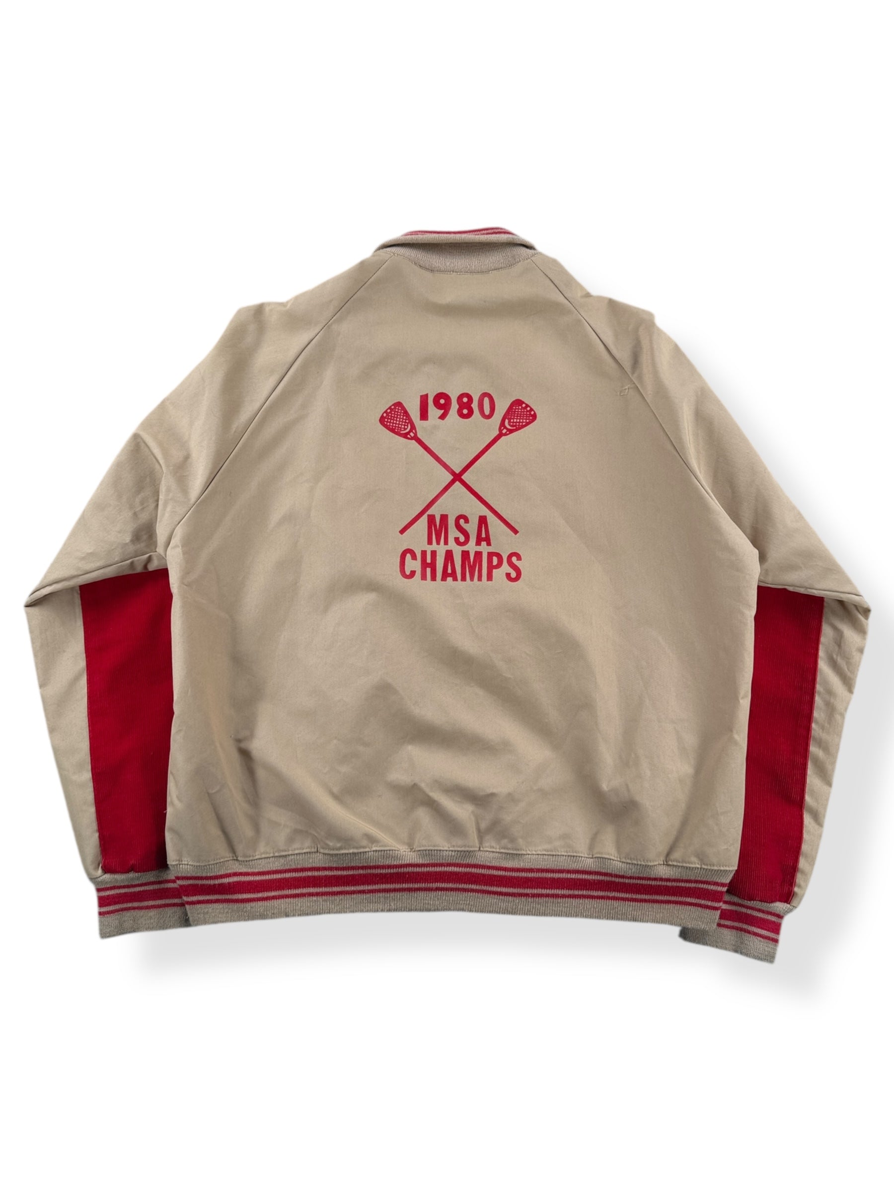 Back of Vintage 1980 Champion FRIENDS Lacrosse Jacket SZ XL