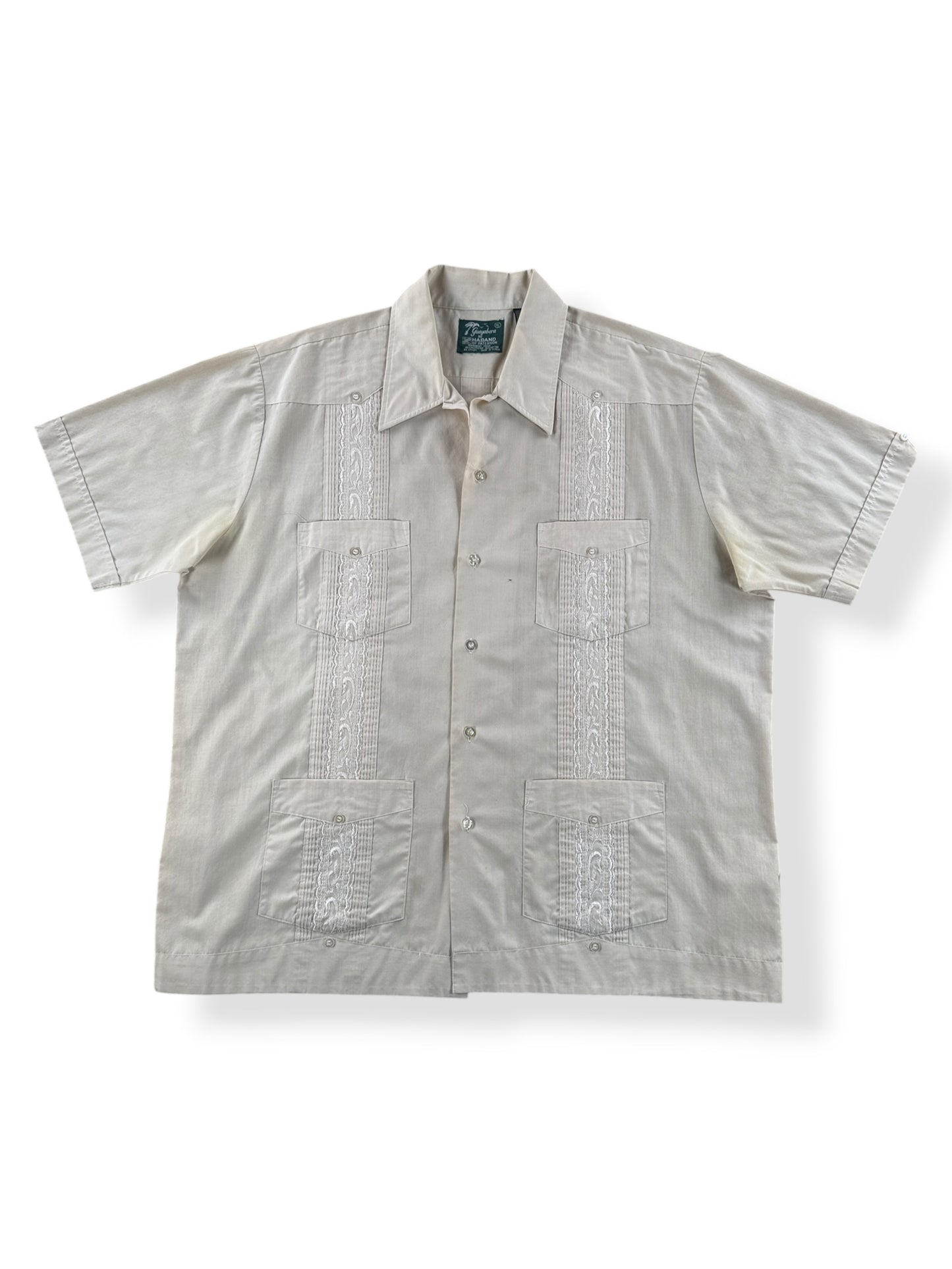 Front of Vintage Haband Guayabera Shirt SZ XL