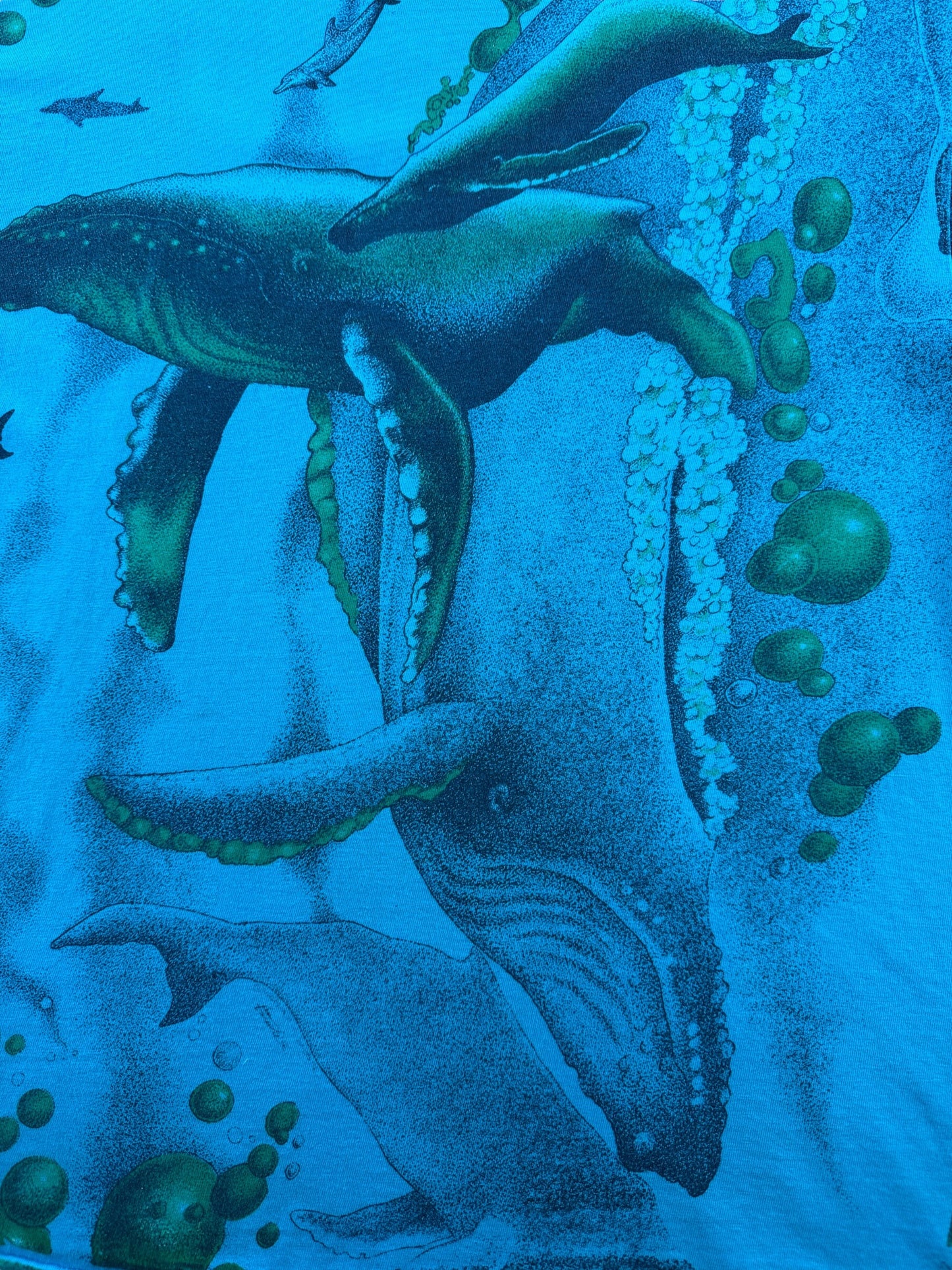 Graphic of Vintage Humpback Whale AOP Tee SZ L