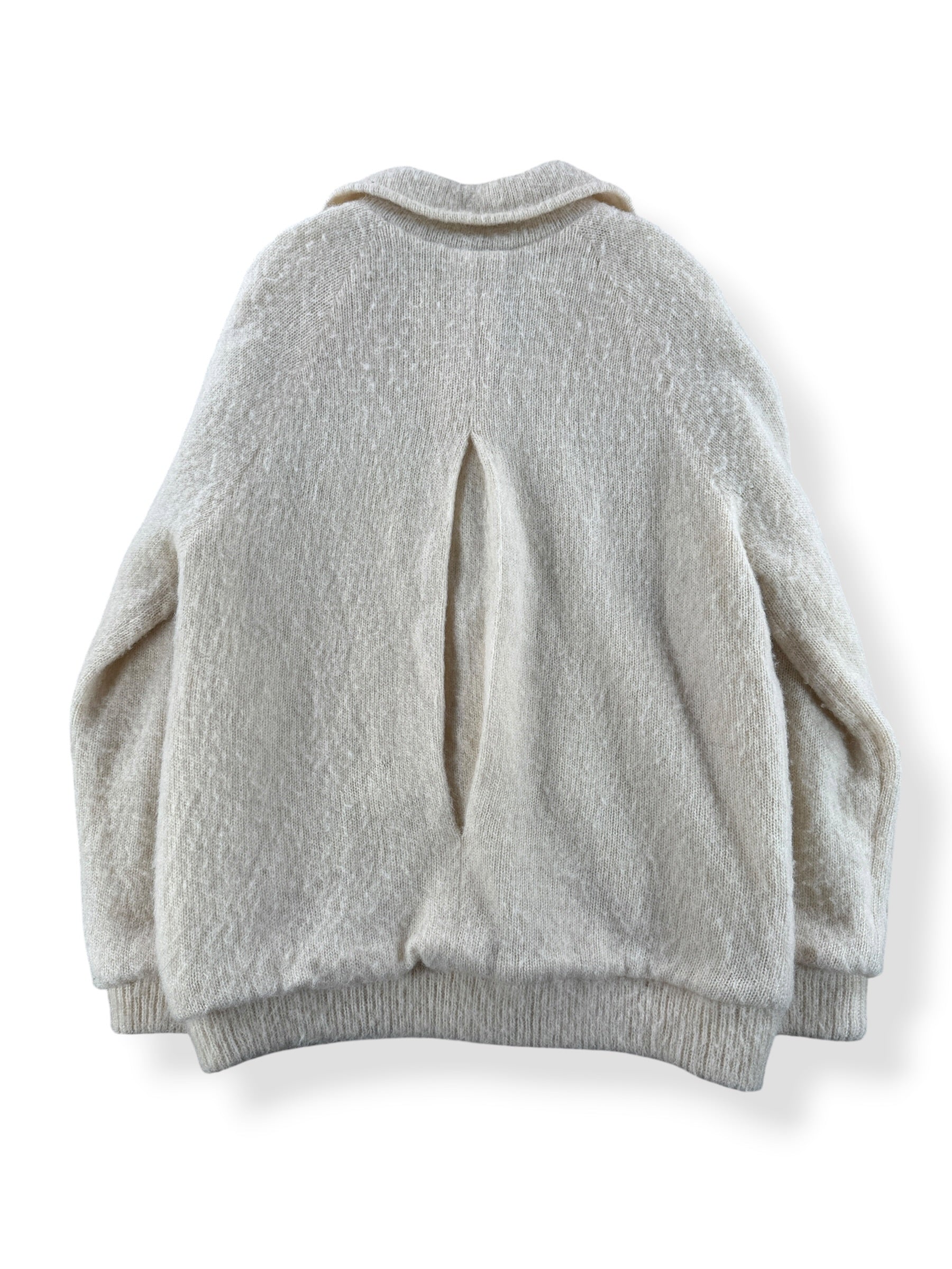 Back of Vintage Icelandic Wool Zip Up Sweater SZ M