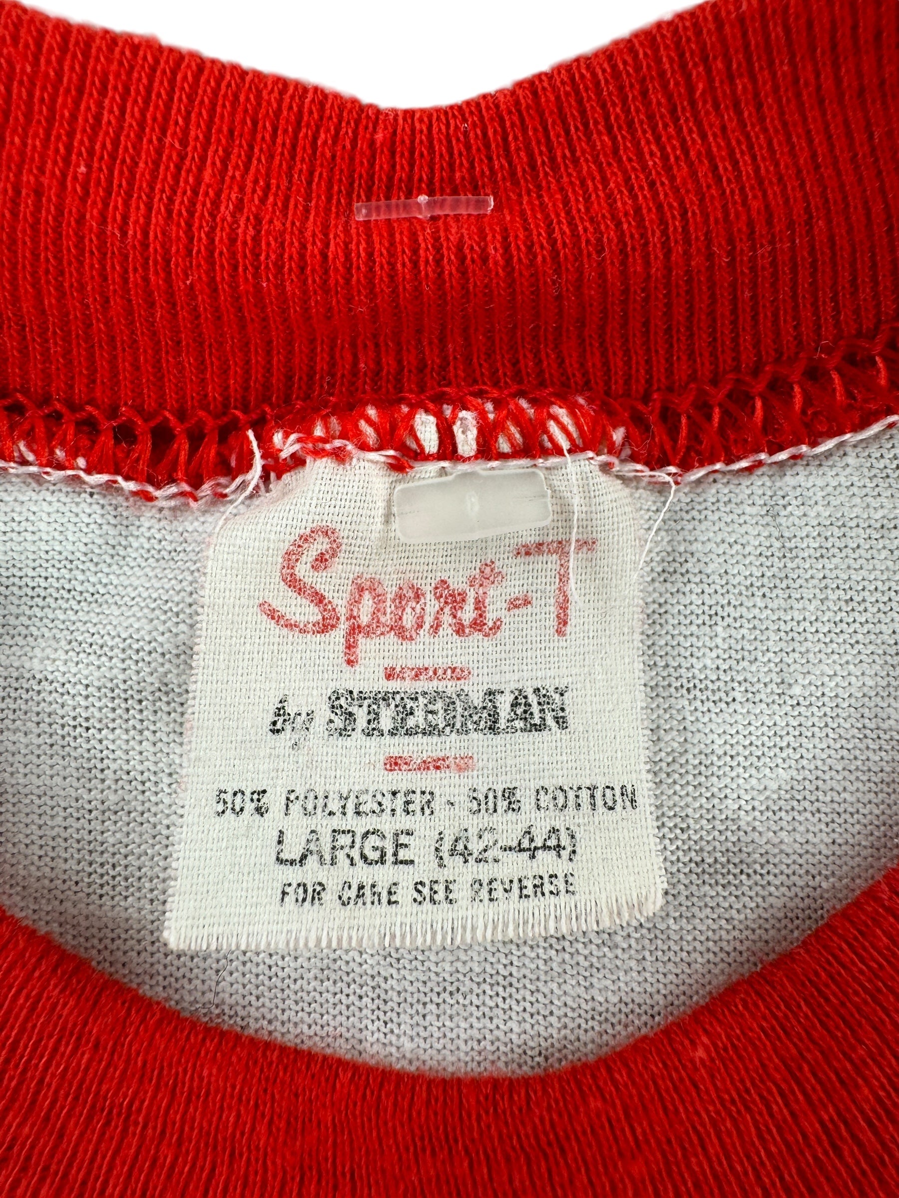 Tag on Vintage Moose Heart Running Ringer Tee SZ M