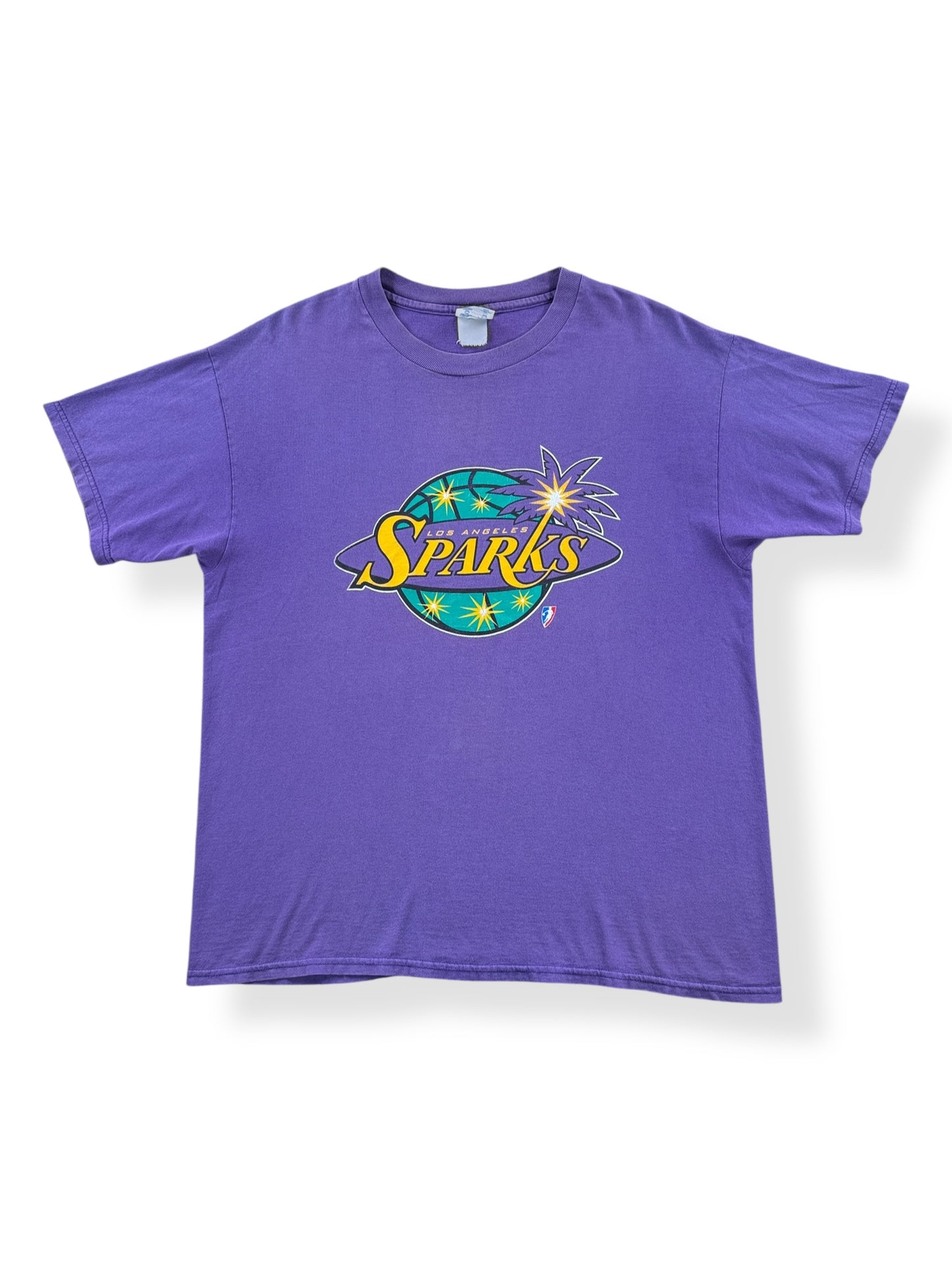 Front of Vintage LA Sparks WNBA Tee SZ L