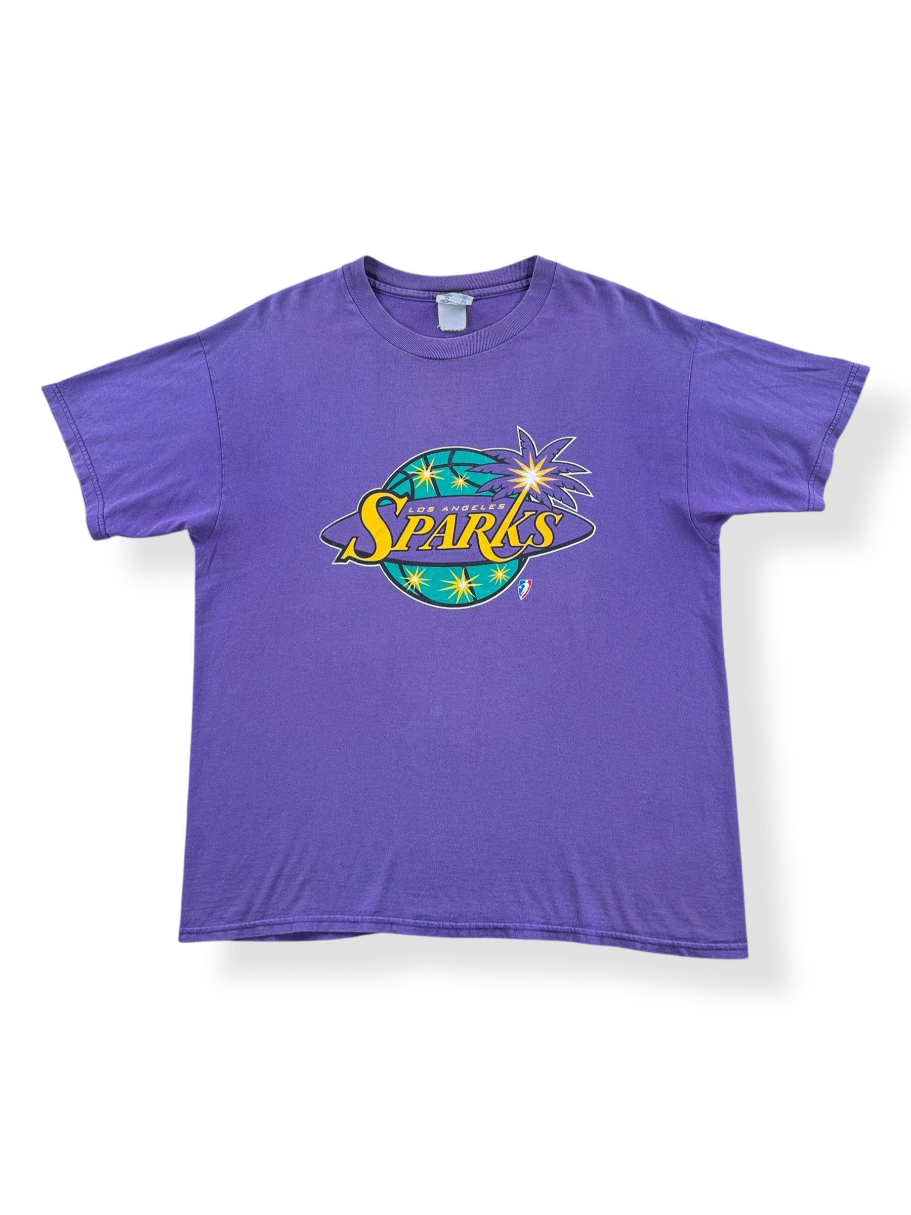Front of Vintage LA Sparks WNBA Tee SZ L