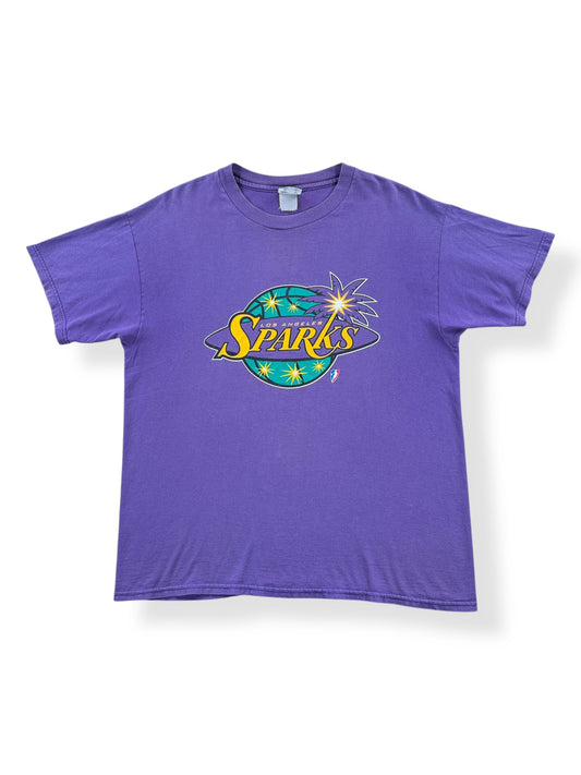 Front of Vintage LA Sparks WNBA Tee SZ L