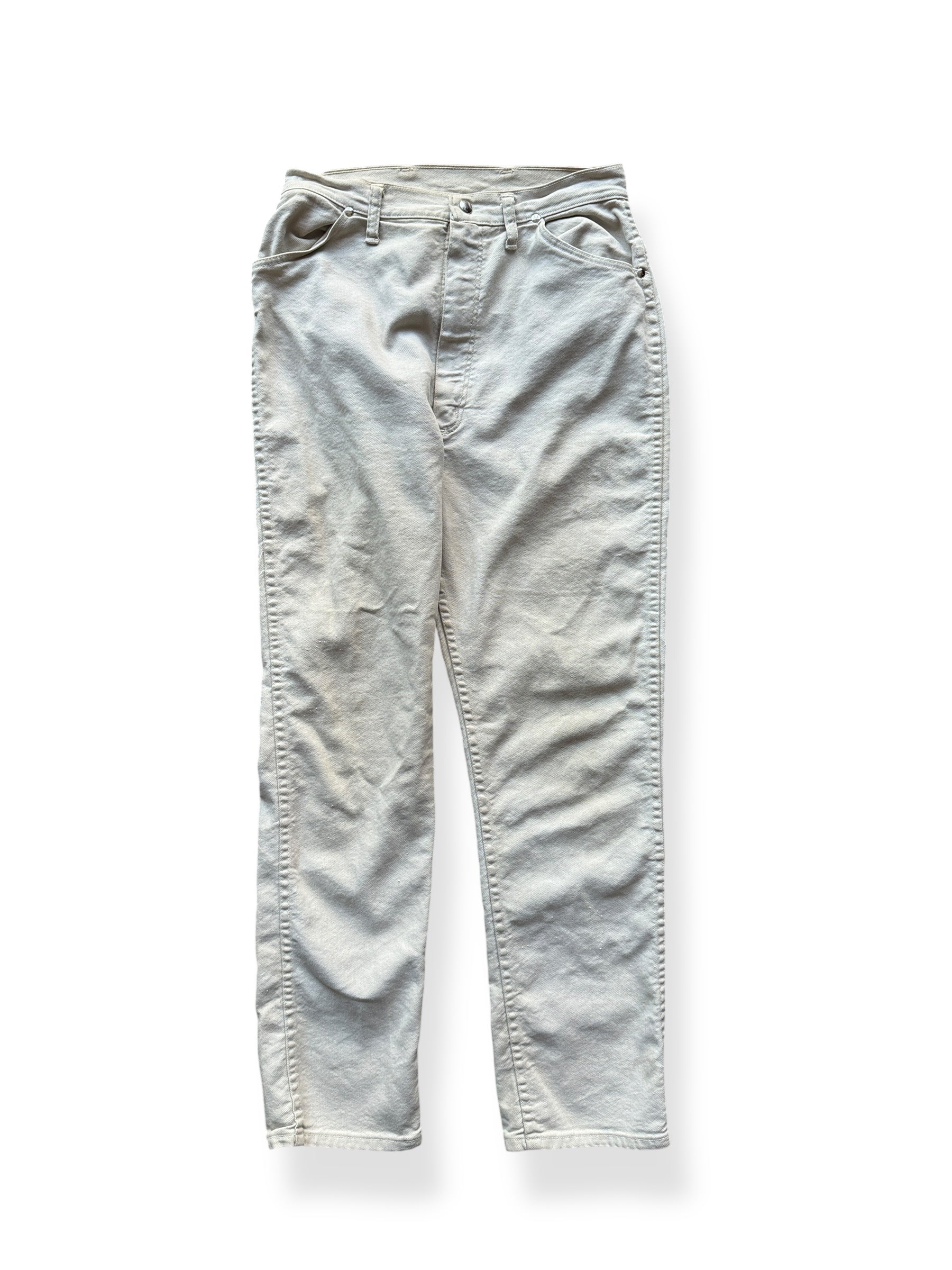 Front of Vintage Cream Colored Miss Wrangler Jeans W28