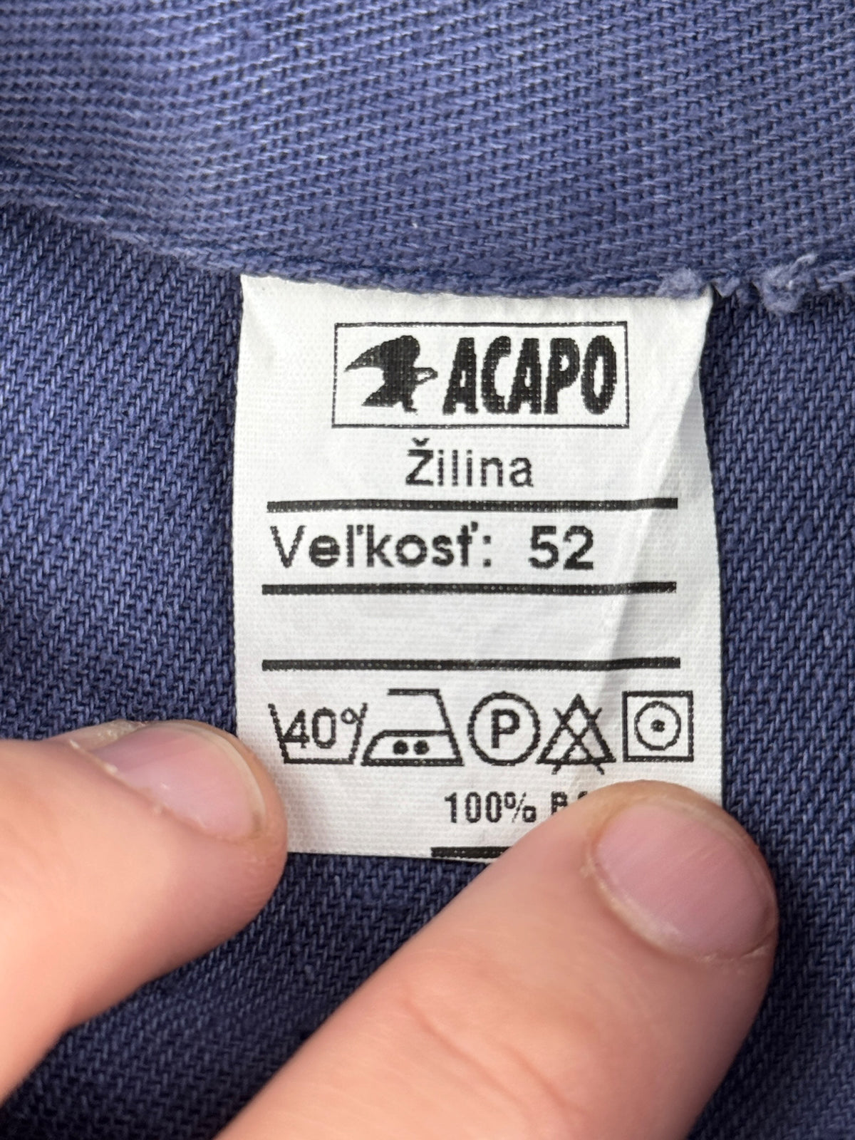 Tag on Vintage French Chore Coat SZ XL
