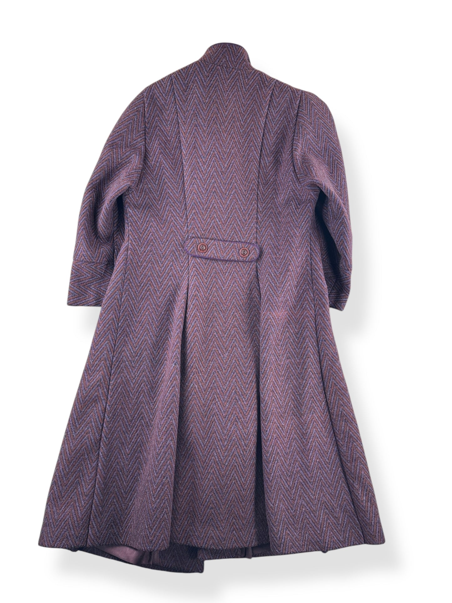 Back of Vintage 70s Russian Wool Coat SZ L