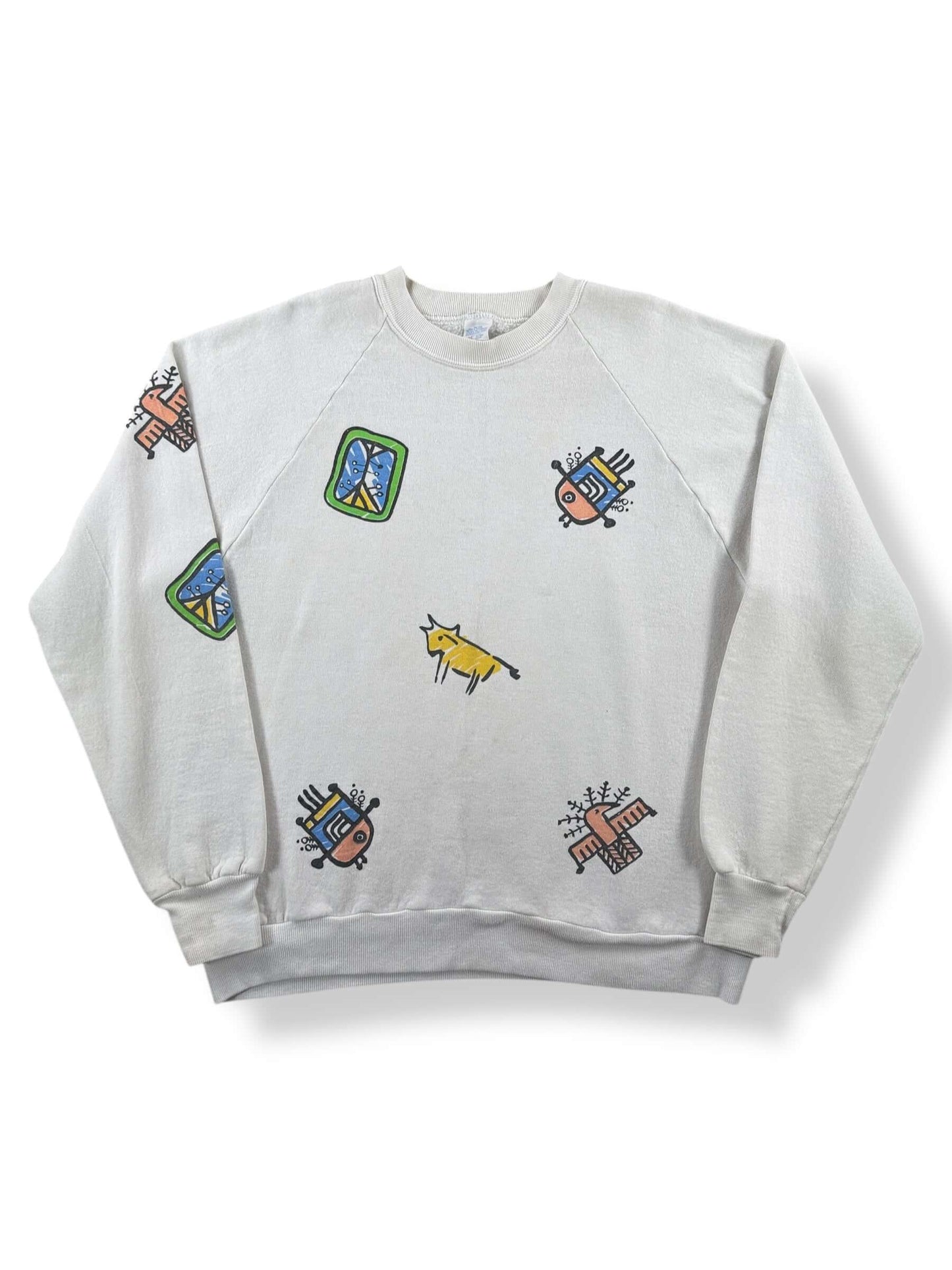 Front of Vintage Animal Print Crewneck SZ M AS IS