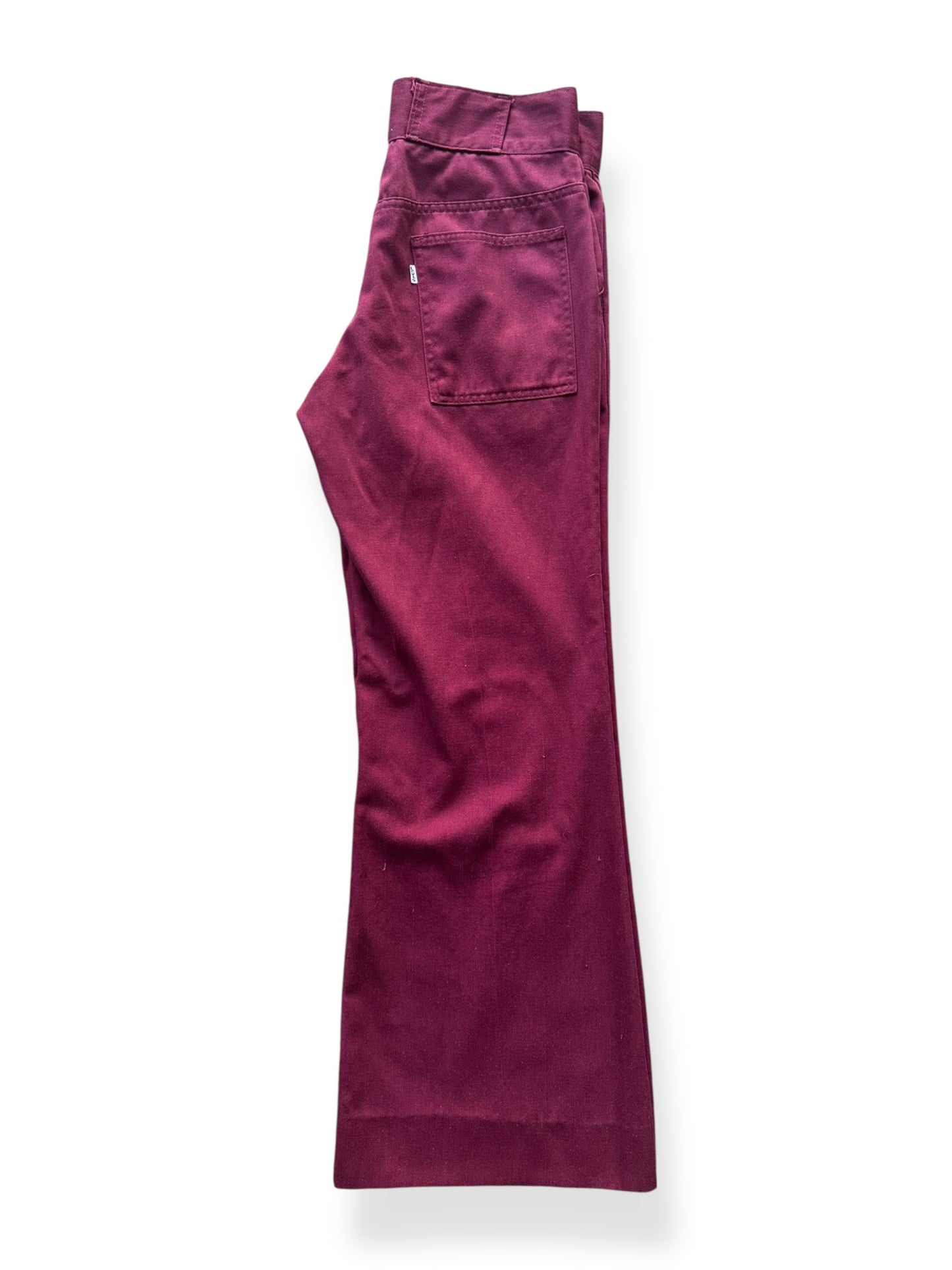 Unfolded Vintage Burgundy Levi's Sta-Prest W32