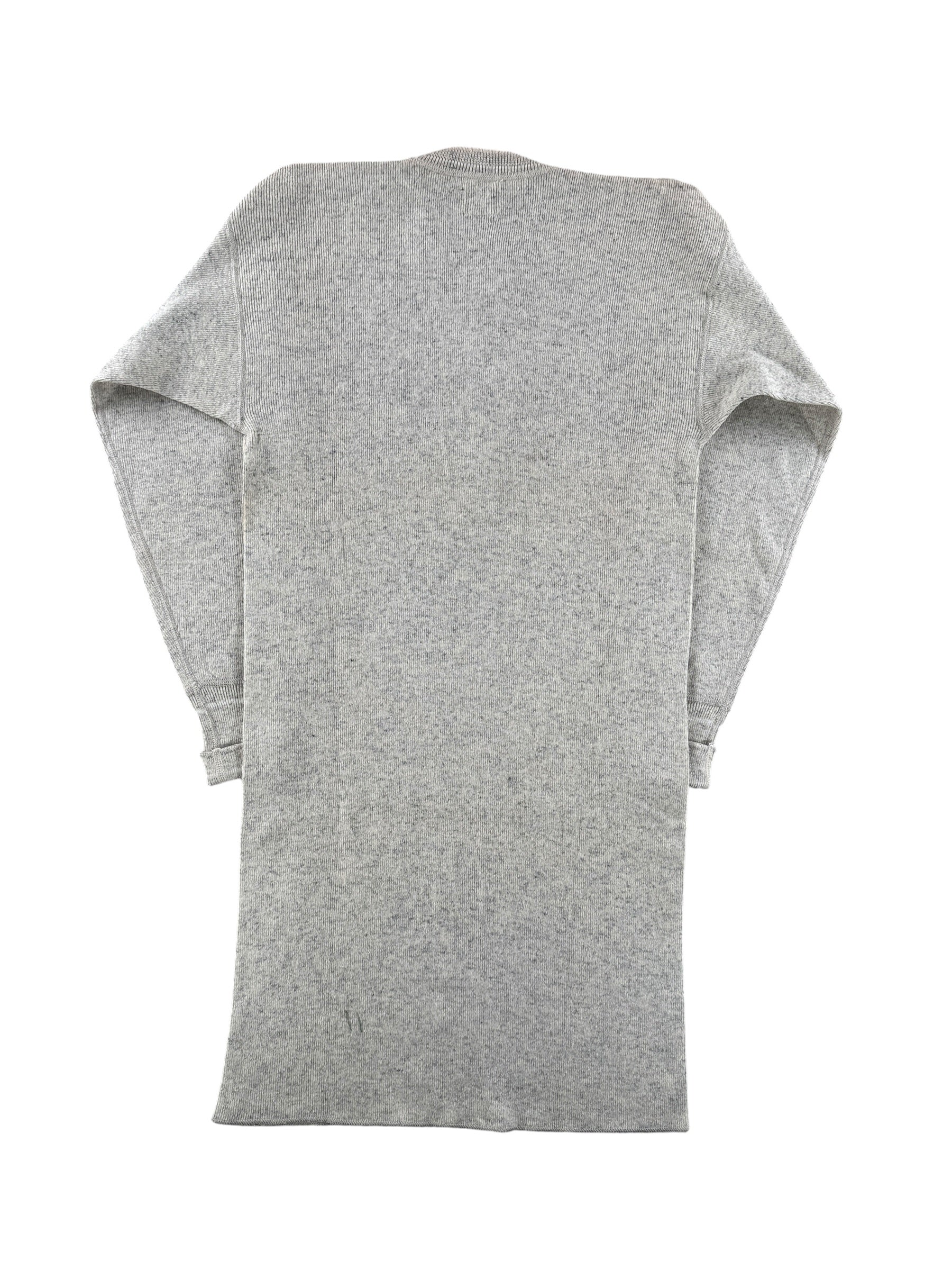 Back of Vintage Wright's Wool Henley SZ S