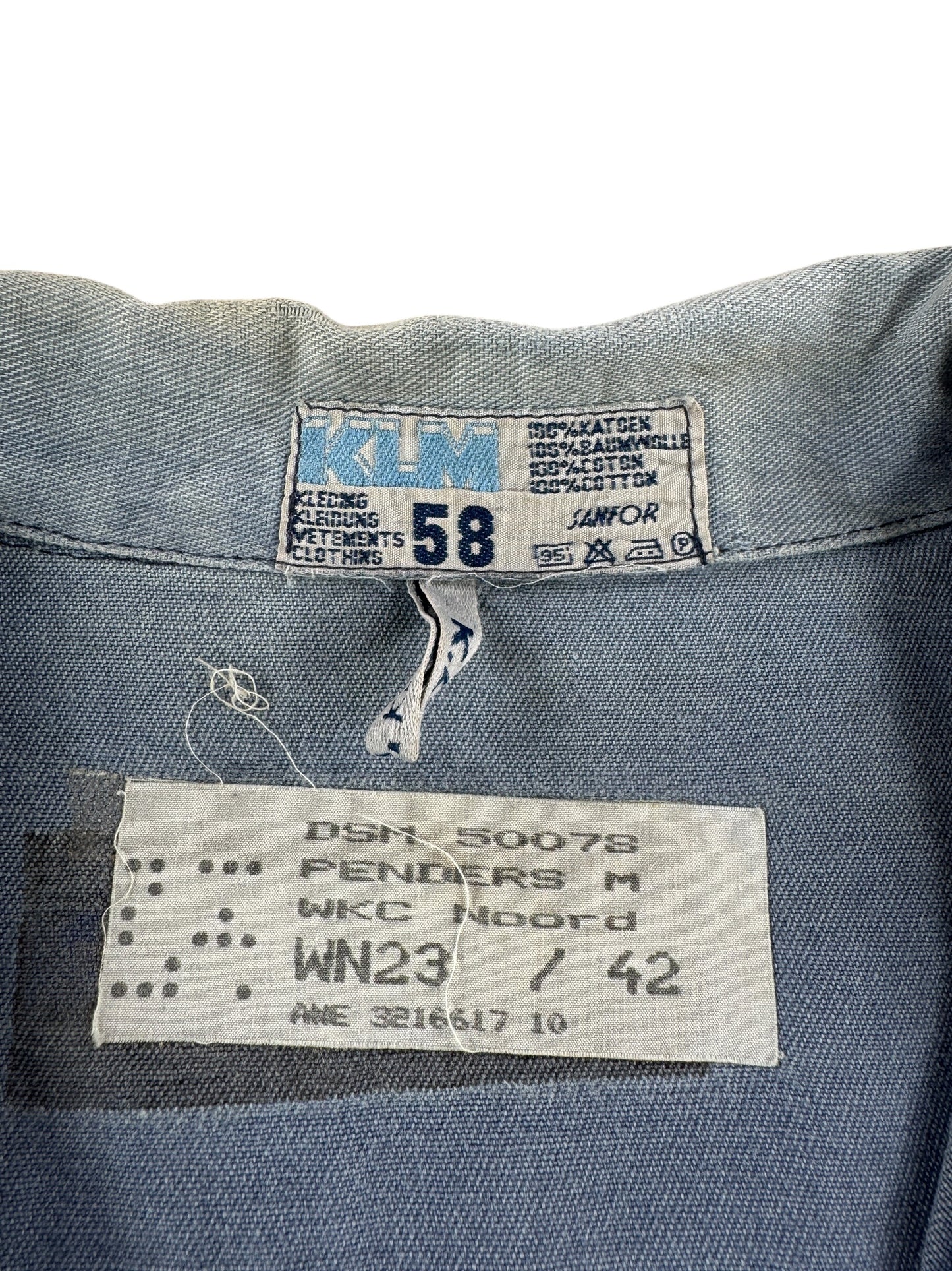 Tag on Vintage Distressed KLM French Chore Coat SZ XL