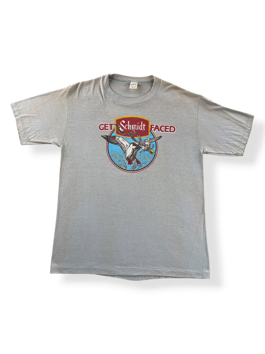 Front of Vintage Get Schmidt Faced Beer Tee SZ L (Fits M)