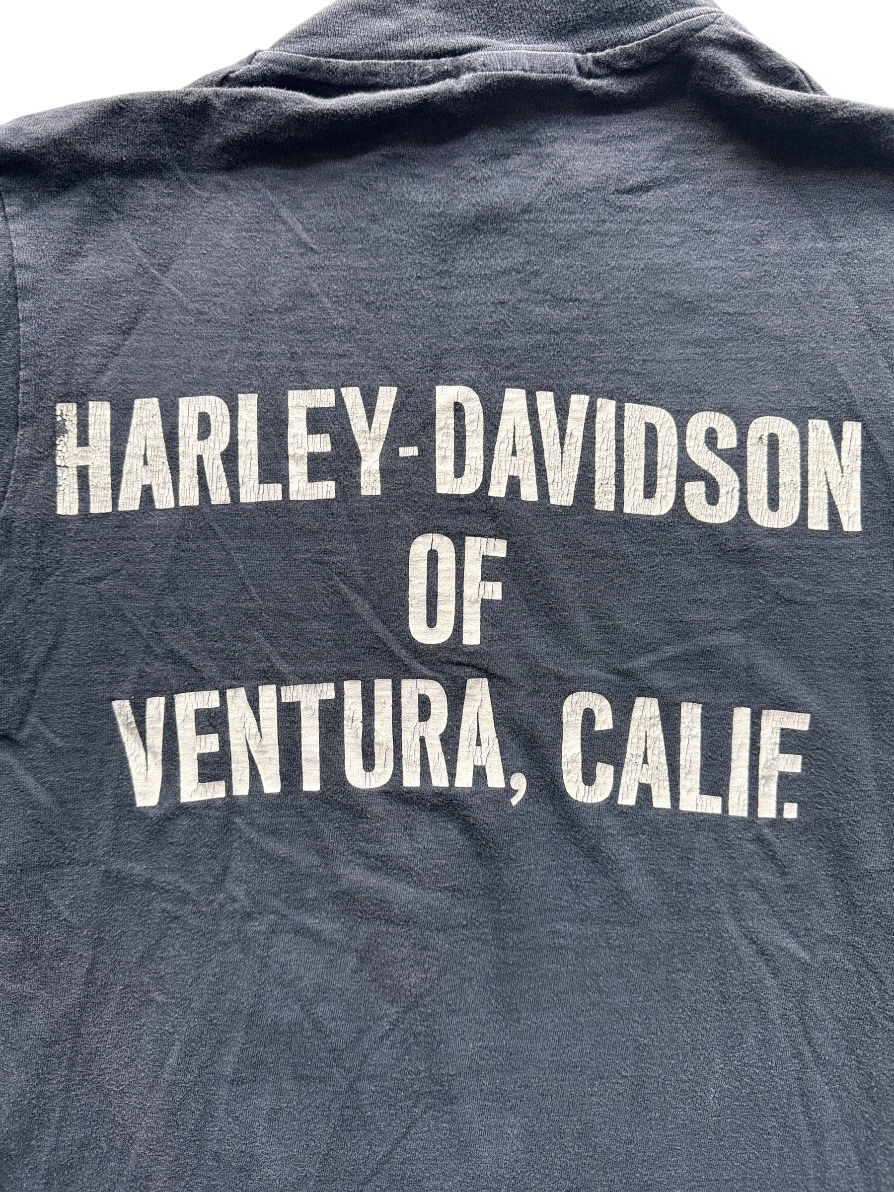 Back Graphic of Vintage Long Sleeve Harley Davidson of Ventura Long Sleeve SZ S