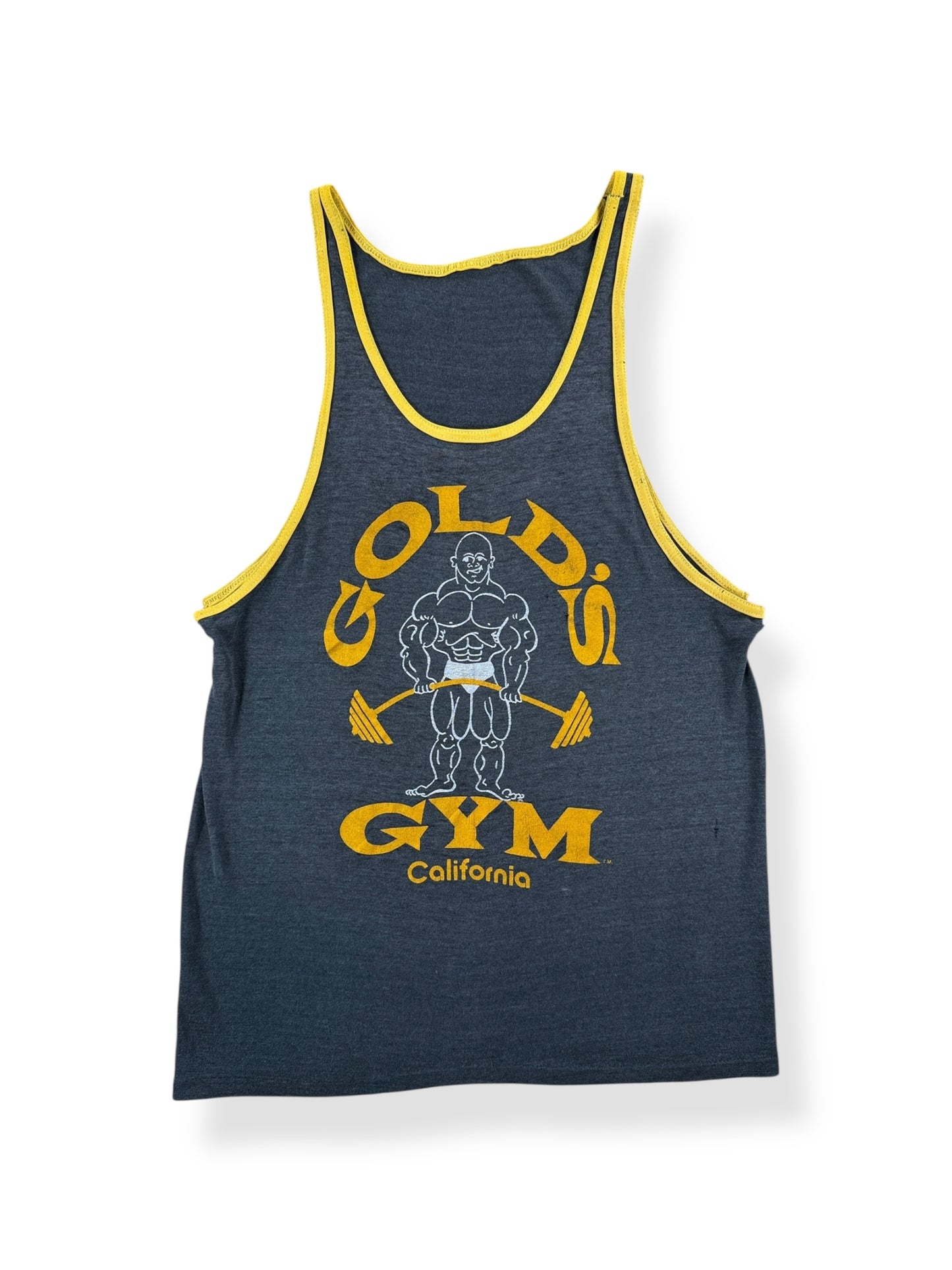 Front of Vintage Gold's Gym Tank Top SZ XS AS IS