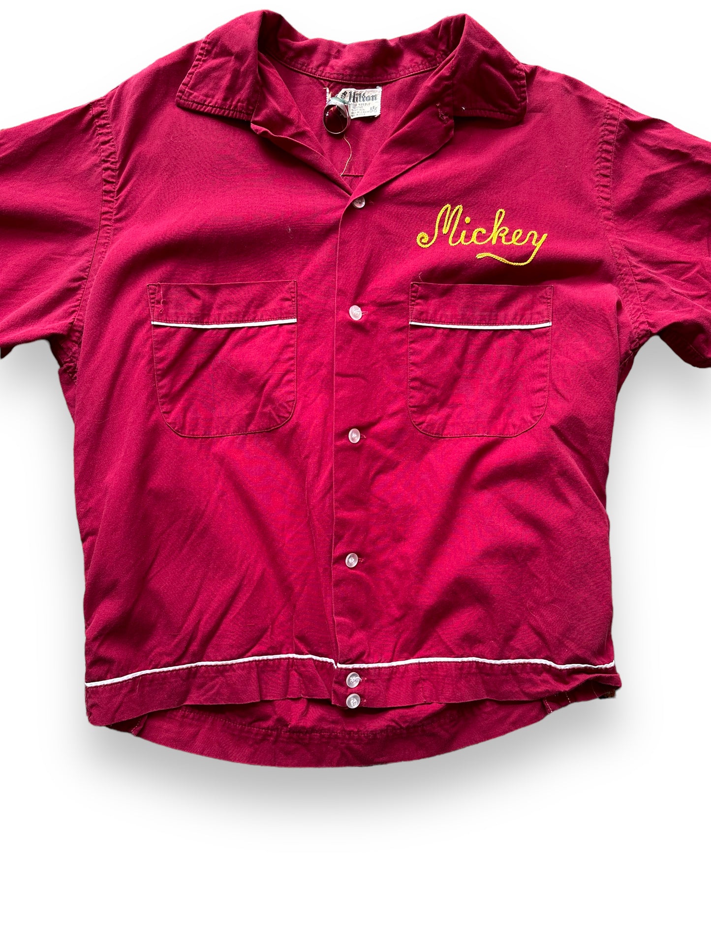 Front Detail on Vintage Holly Lanes O'Dea Lass Seattle Bowling Shirt SZ M | Vintage Bowling Shirt Seattle | Barn Owl Vintage Seattle