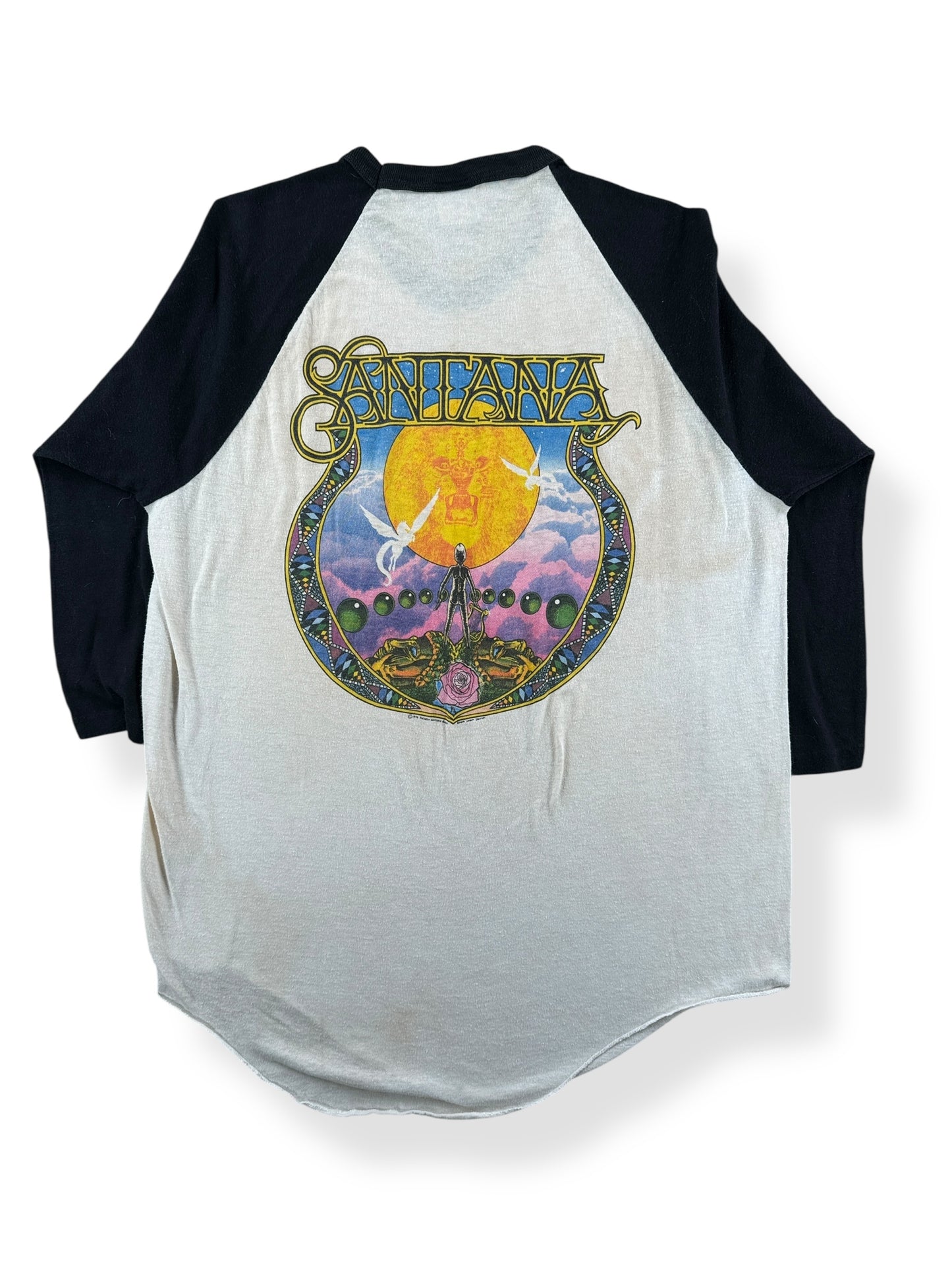 Back of Vintage 1979 Santana Raglan Tee SZ M