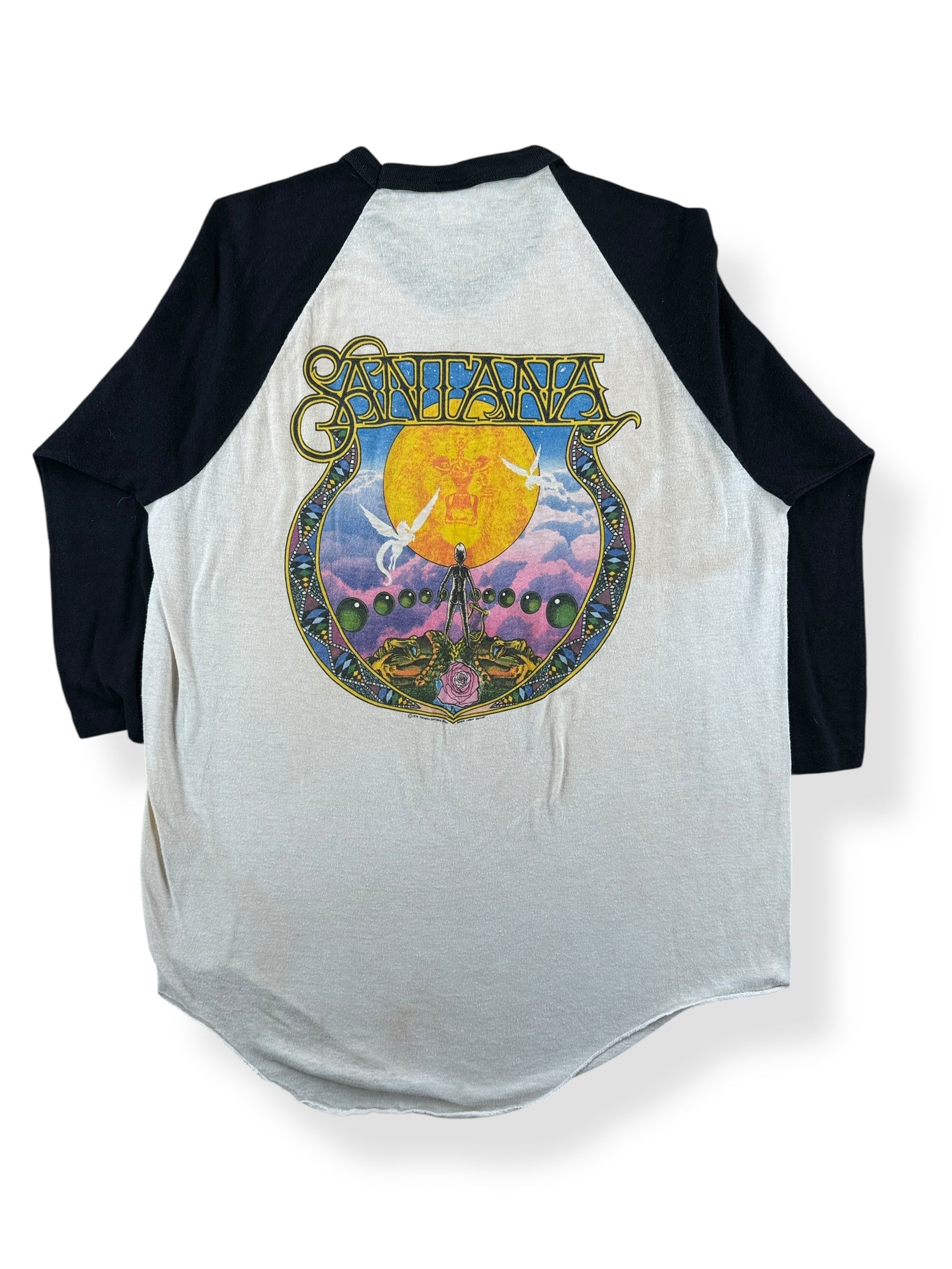 Back of Vintage 1979 Santana Raglan Tee SZ M