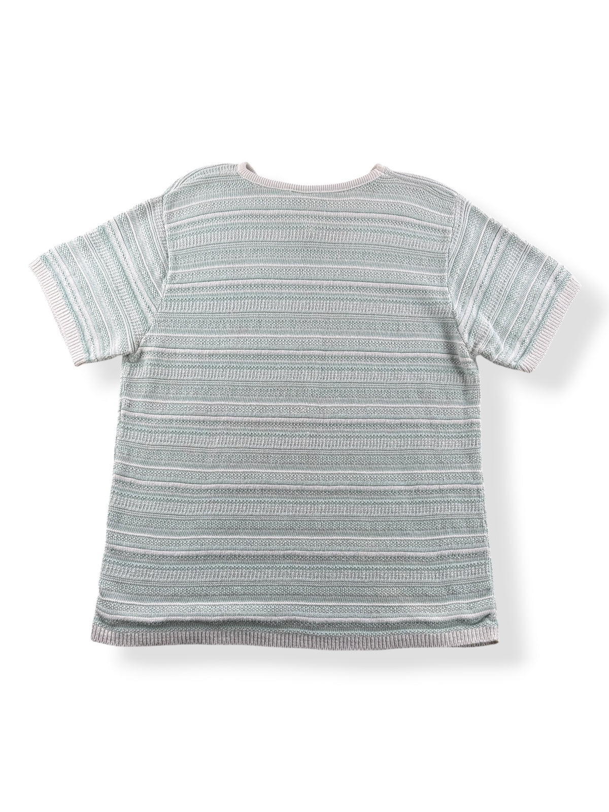 Back of Vintage Cascade Blues Knit Top SZ L