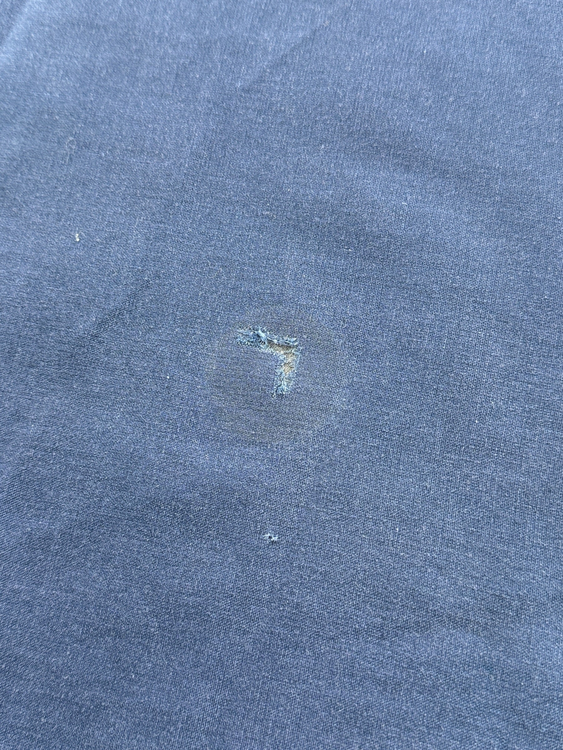 Small repair on back of Vintage 60s Harley Mechanic Shirt SZ L