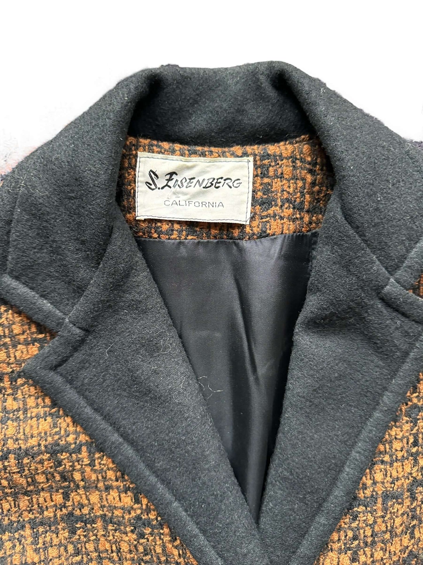 Tag View on Vintage S Einsenberg Womens Tweed Jacket SZ M