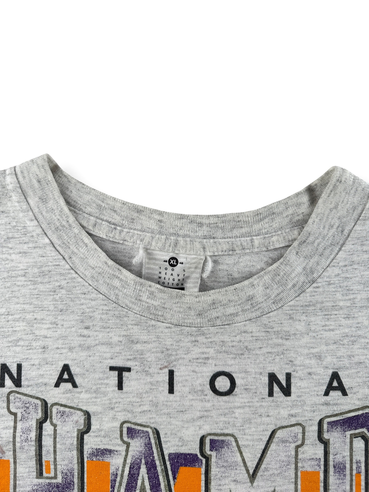 Collar on Vintage UW Huskies '91 National Champs Tee SZ XL