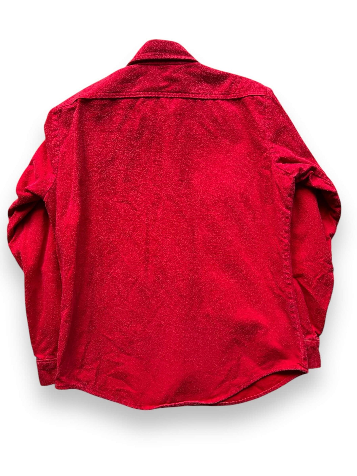 back of Vintage Field and Stream Red Chamois Shirt SZ M