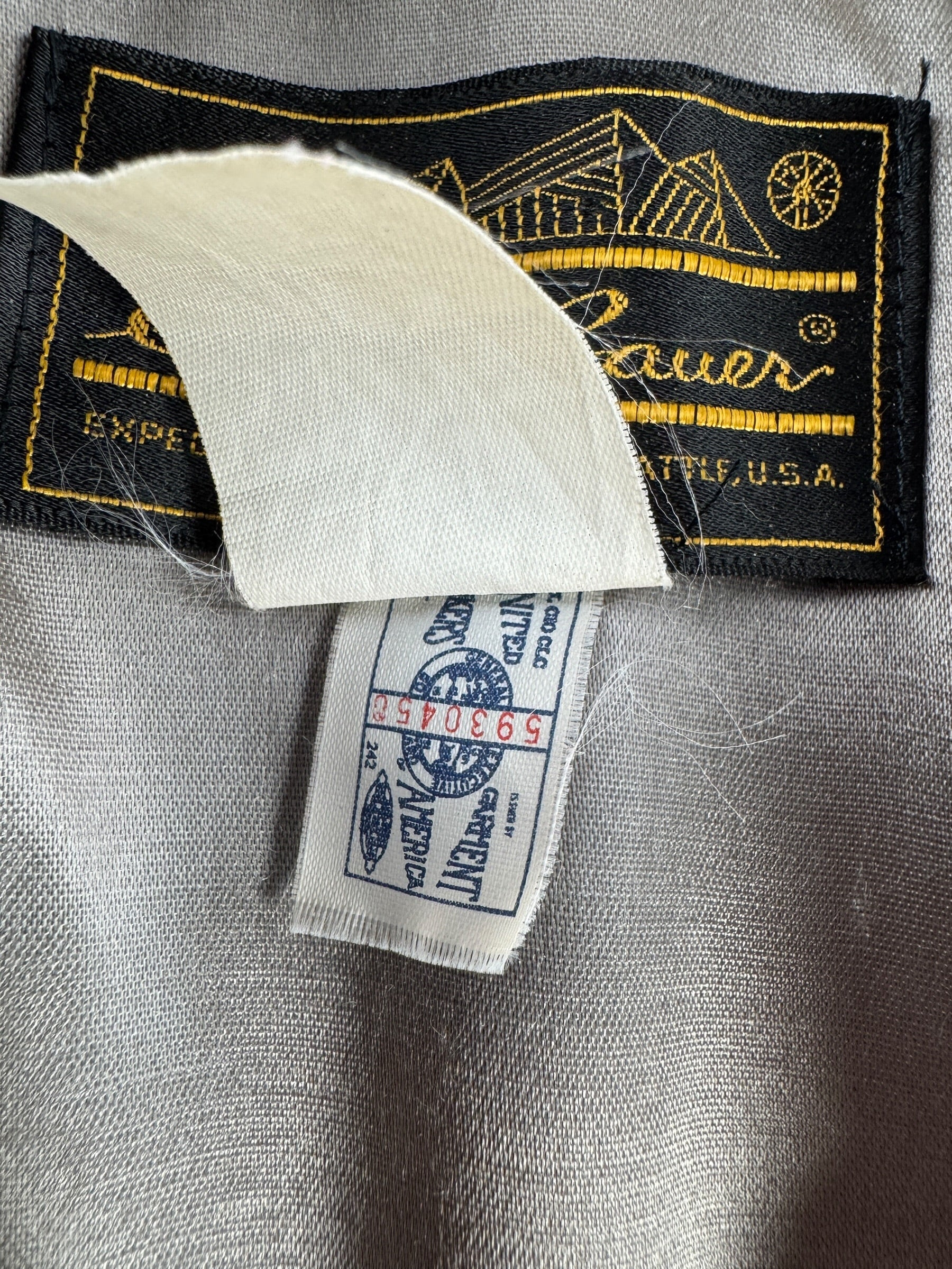 Union Tag on Vintage 80s Eddie Bauer Pea Coat SZ L