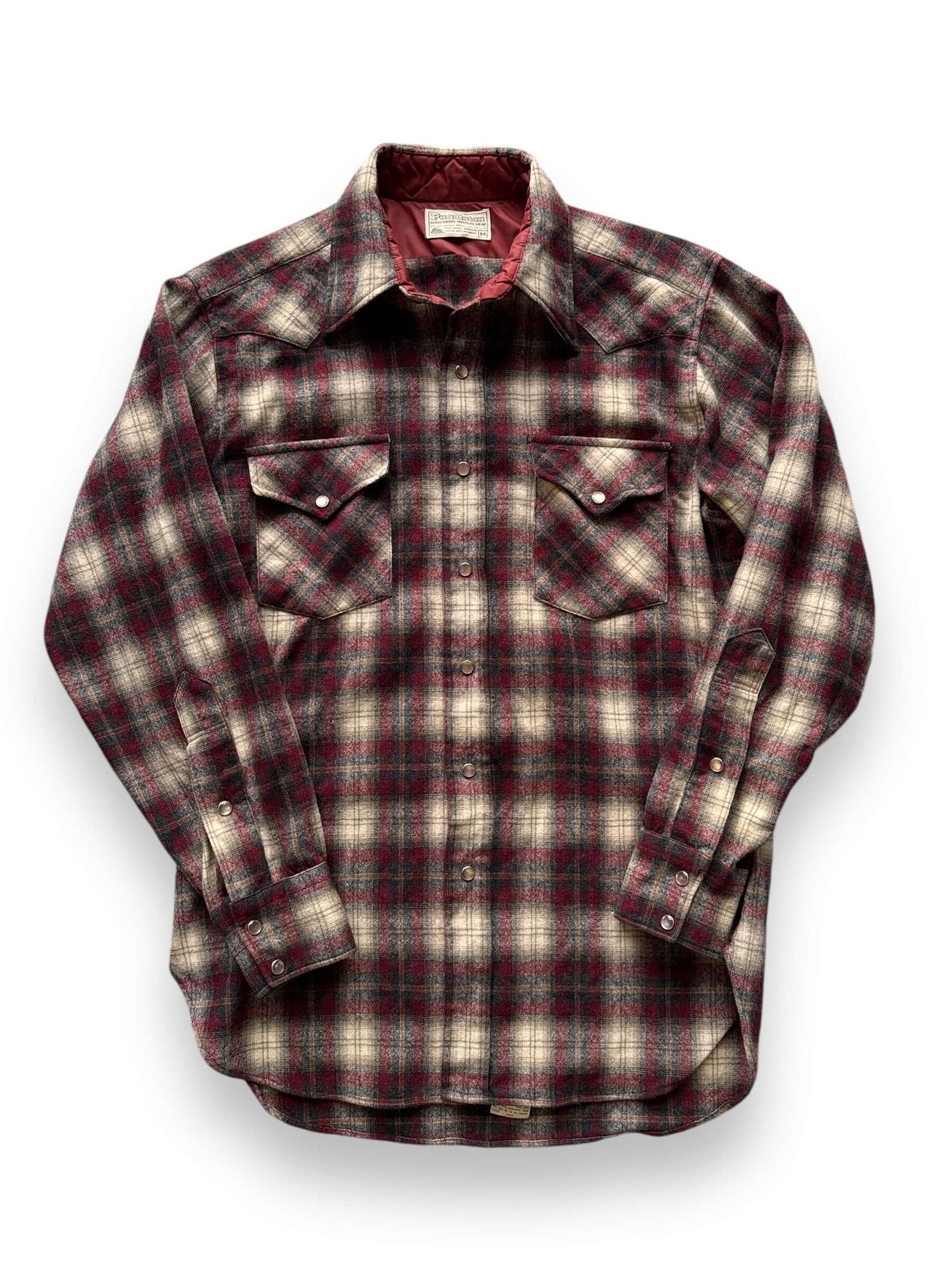 front of Vintage Pendleton HGWW Western Flannel SZ M