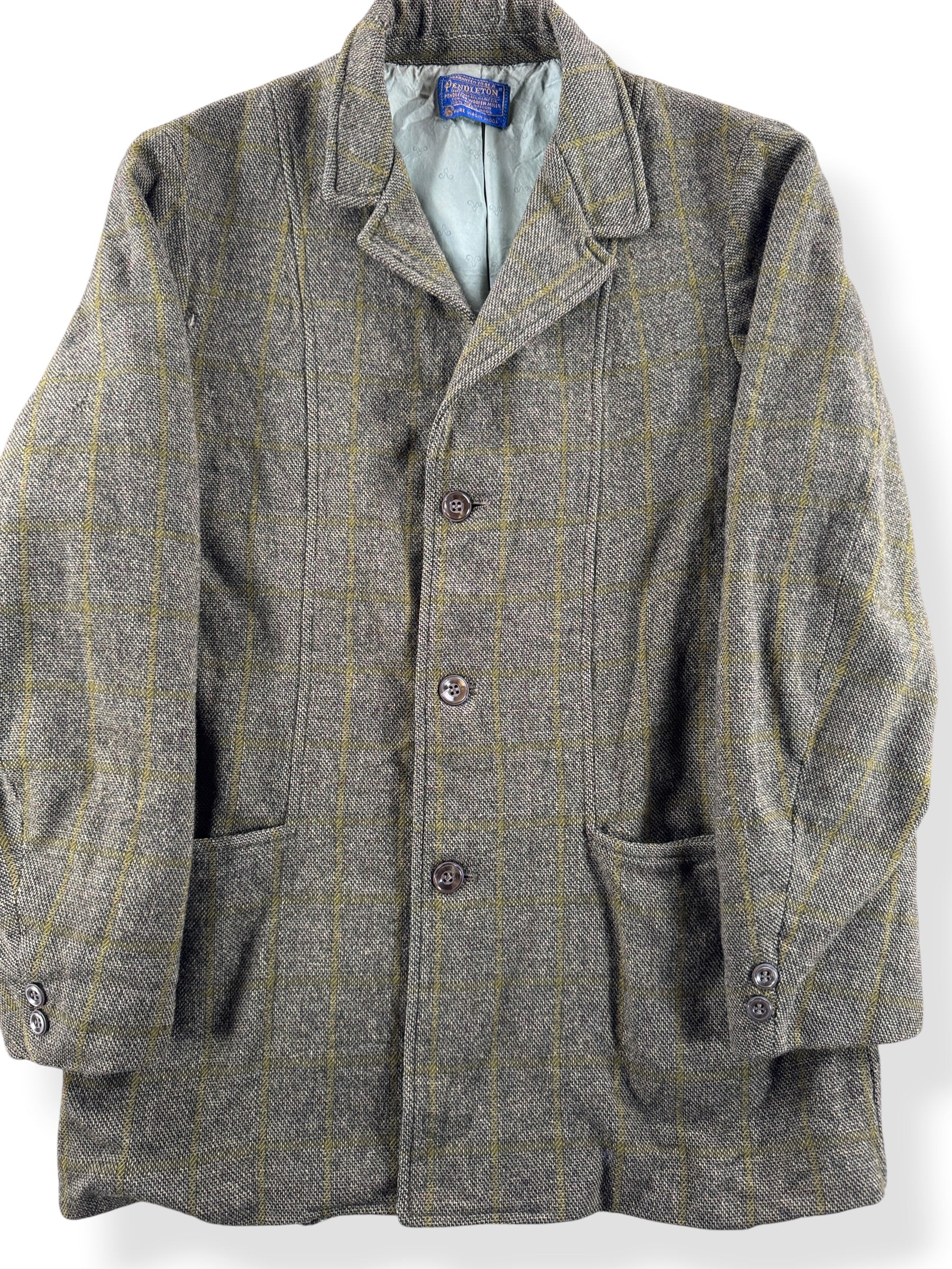 Front Close Up Vintage Pendleton Wool Blazer SZ S