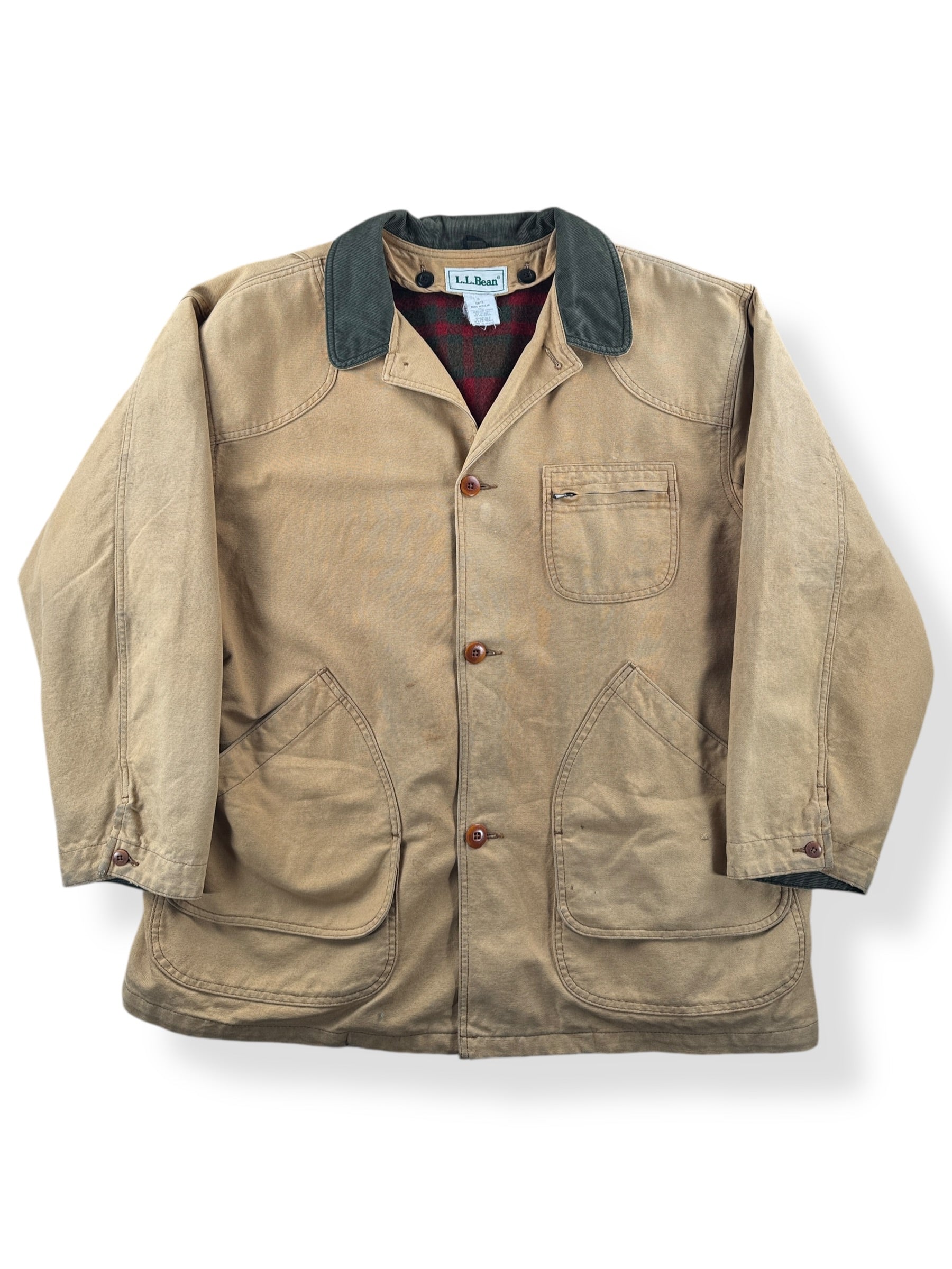 Front of Vintage LL Bean Barn Coat w/ Wool Liner SZ XL