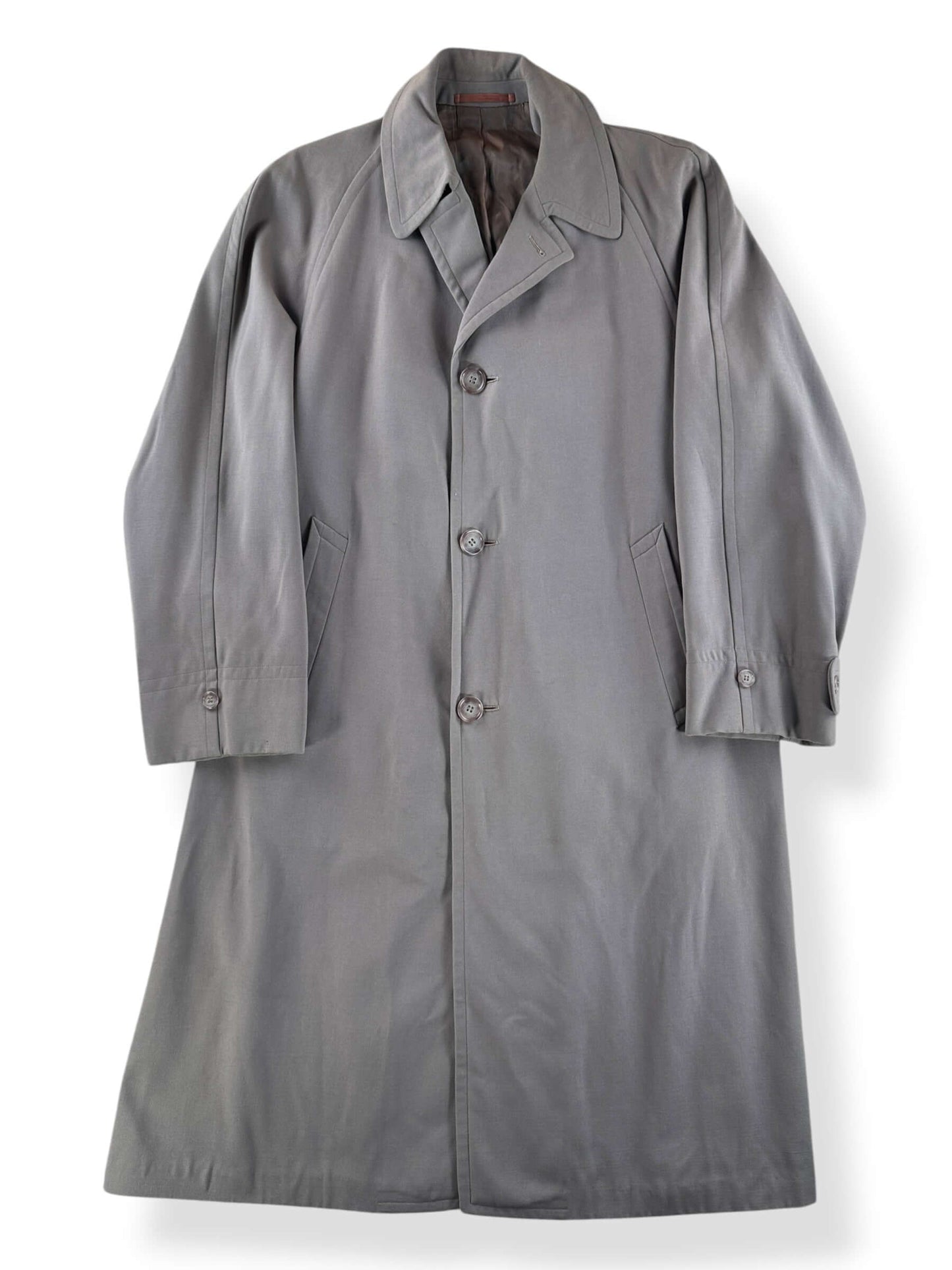 Front of Vintage Lord Ramsay Gabardine Trench Coat SZ XL