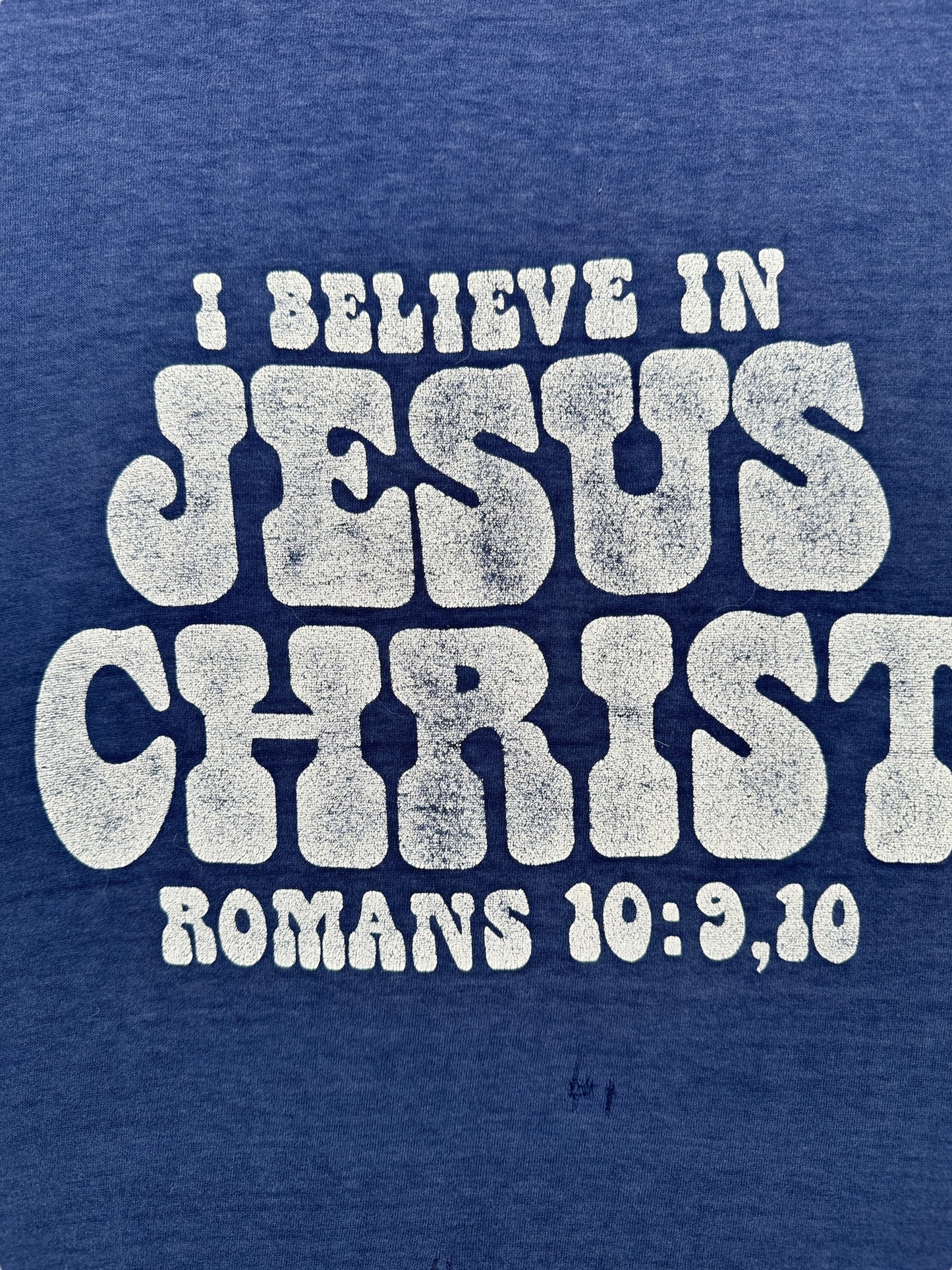 Graphic of Vintage I Believe In Jesus Christ Tee SZ M