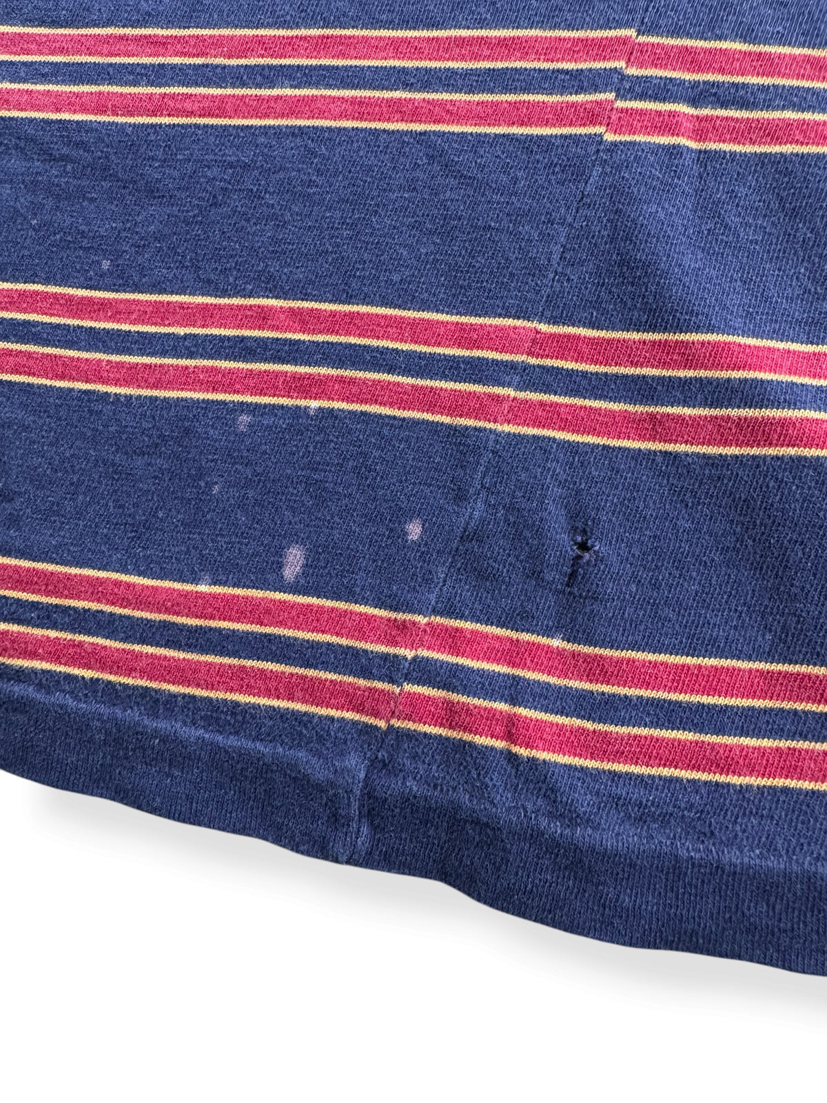 Stain on Vintage Velva Sheen Striped Tee SZ S