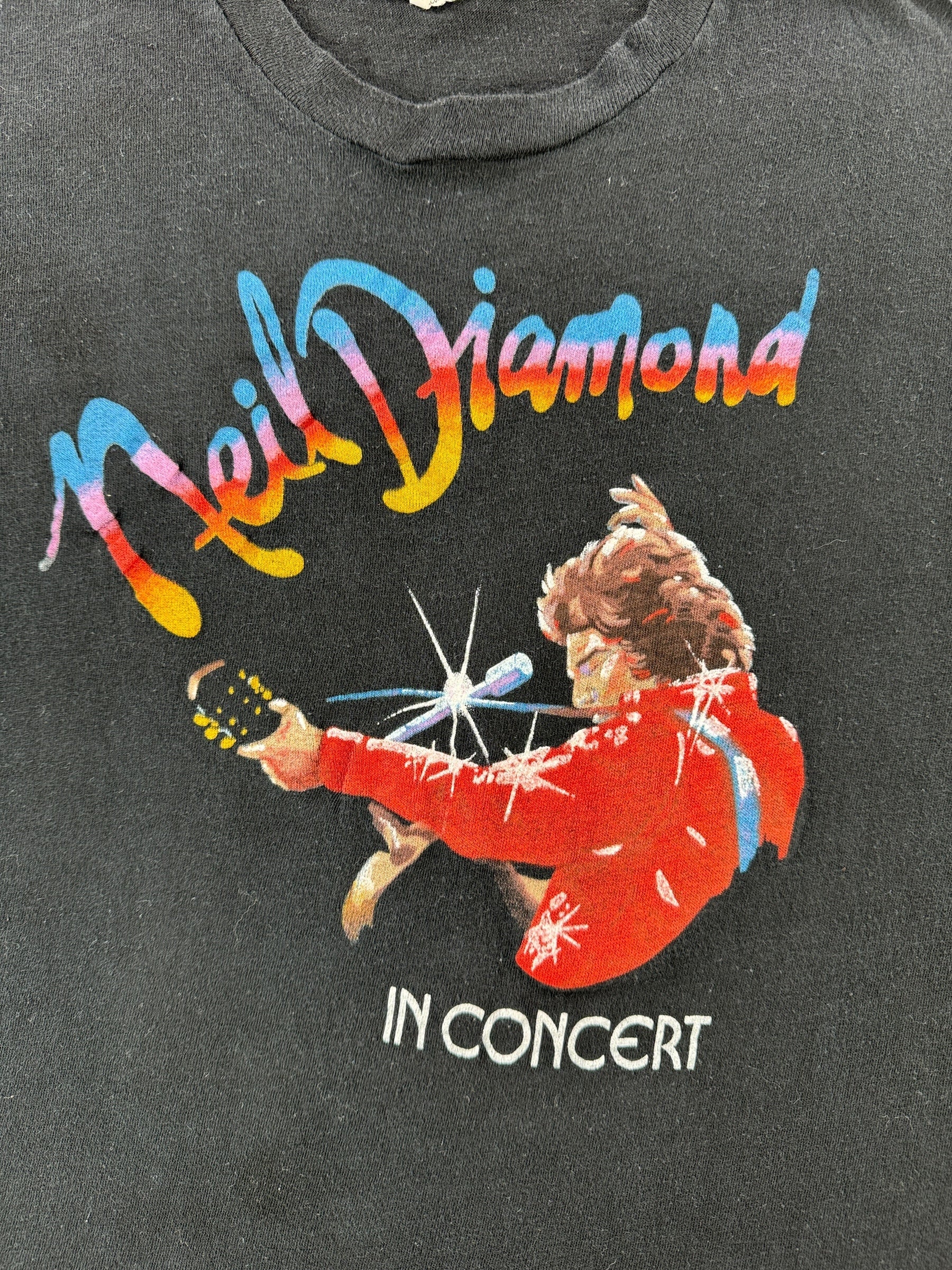 Front Graphic of Vintage Neil Diamond Tee SZ M