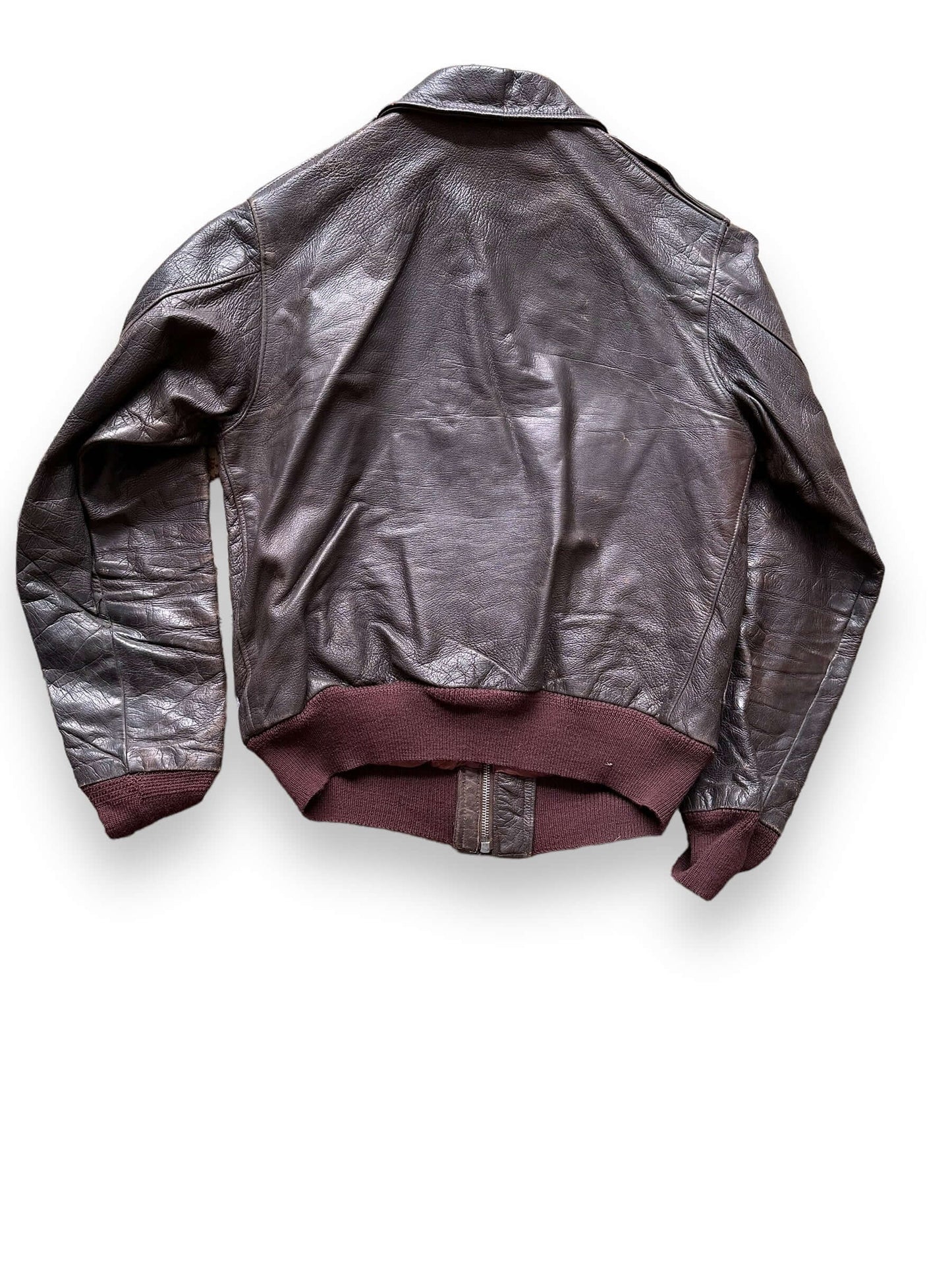 Rear View of Vintage Leather Jacket SZ 44 | Vintage Leather Jackets Seattle