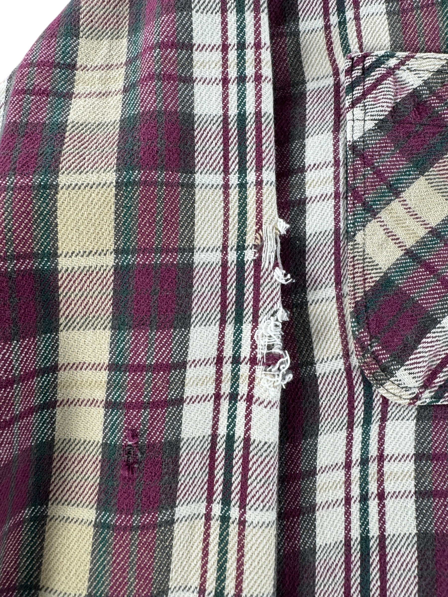 Damage On Vintage St Johns Bay Cotton Flannel SZ XLT