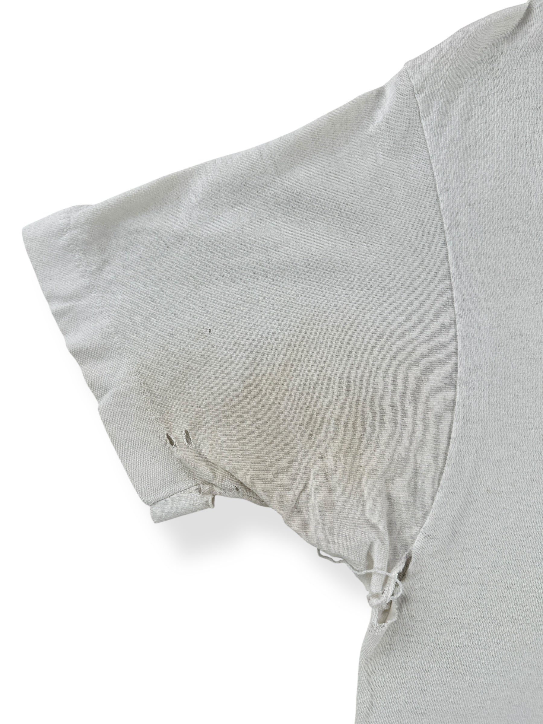 Stains on Vintage White Blank Tee SZ M AS IS